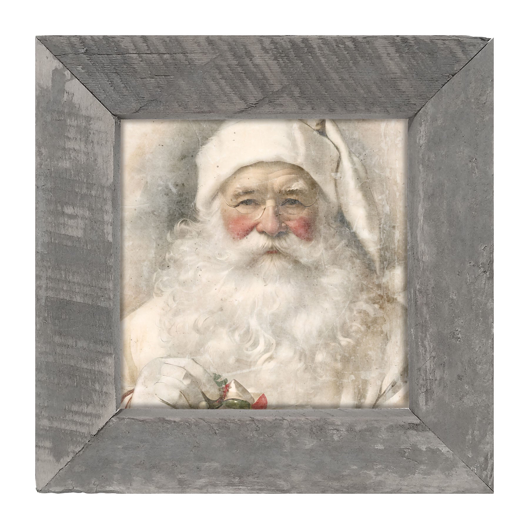 White Background Santa 9 - Framed Art