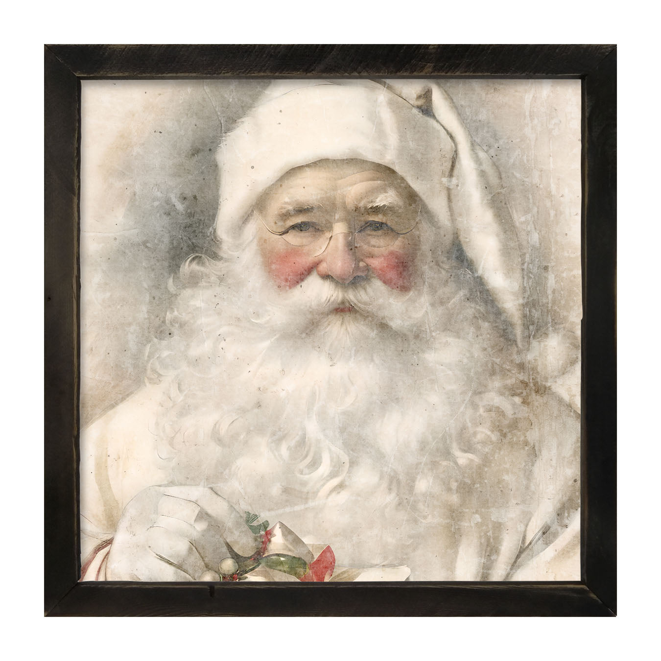 White Background Santa 9 - Framed Art