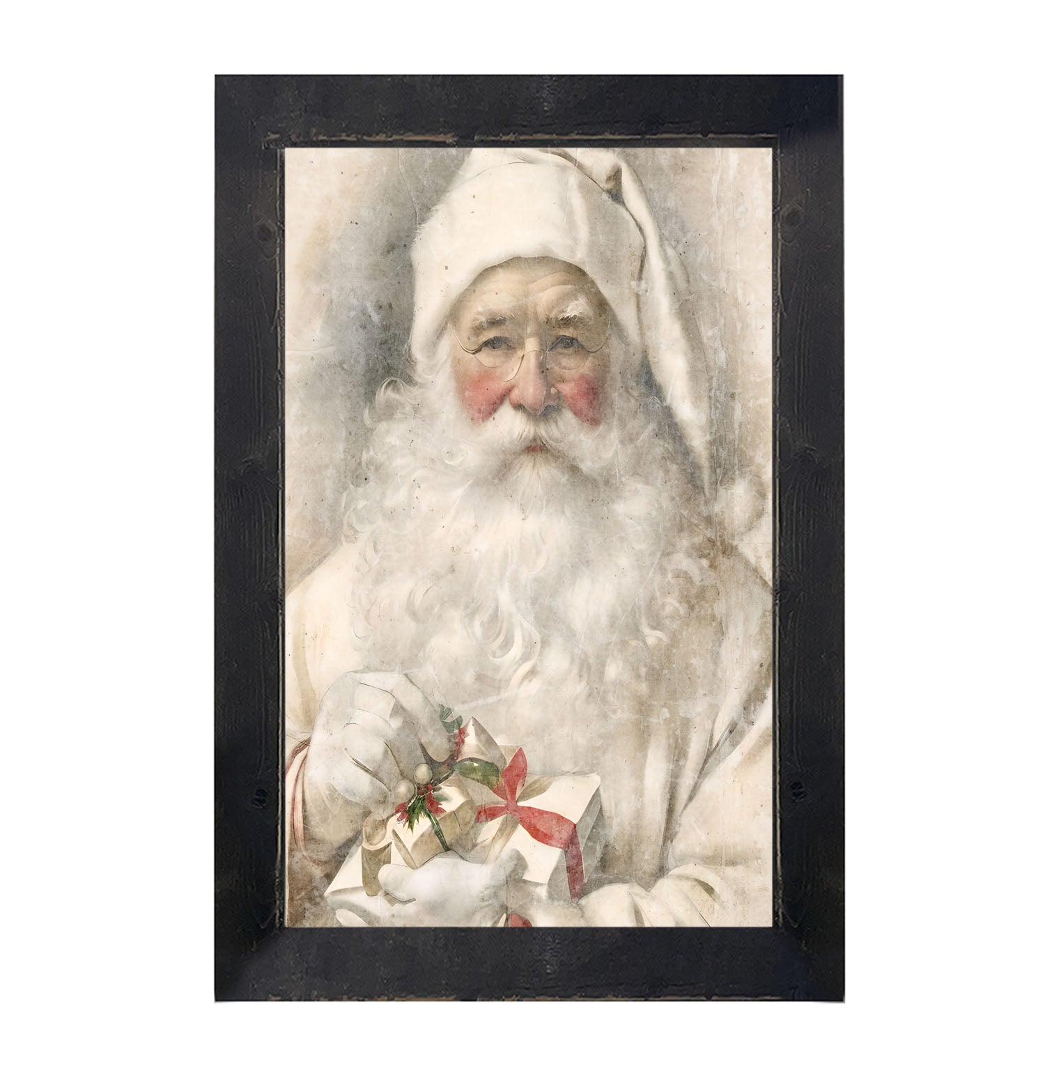 White Background Santa 9 - Framed Art