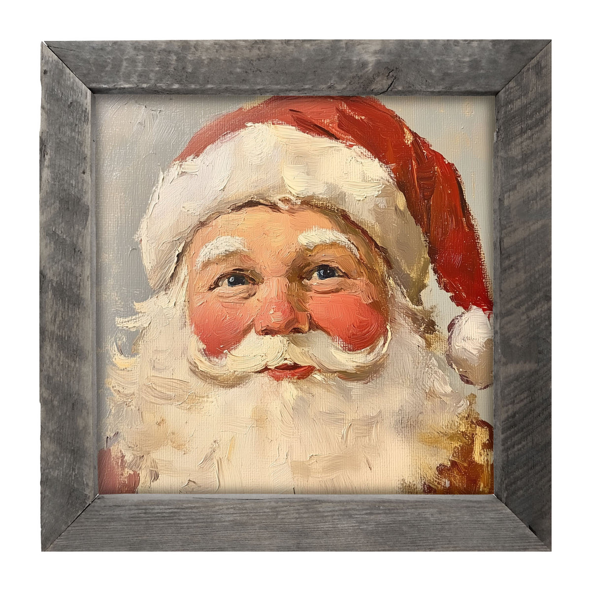 Santa Serenely Smiling - Framed Art