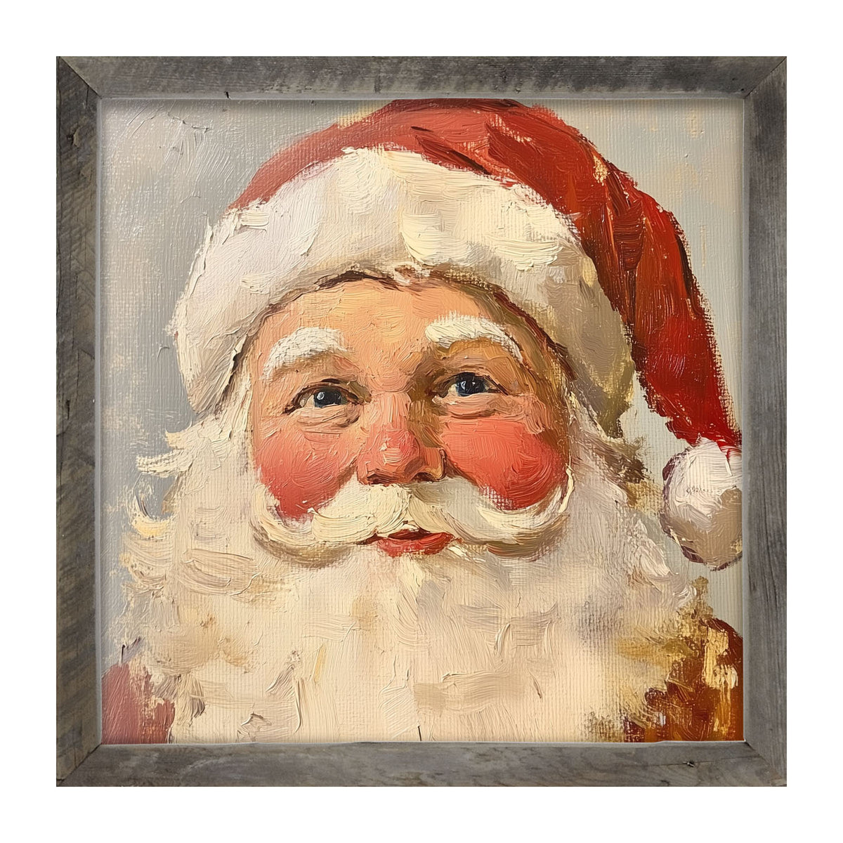Santa Serenely Smiling - Framed Art