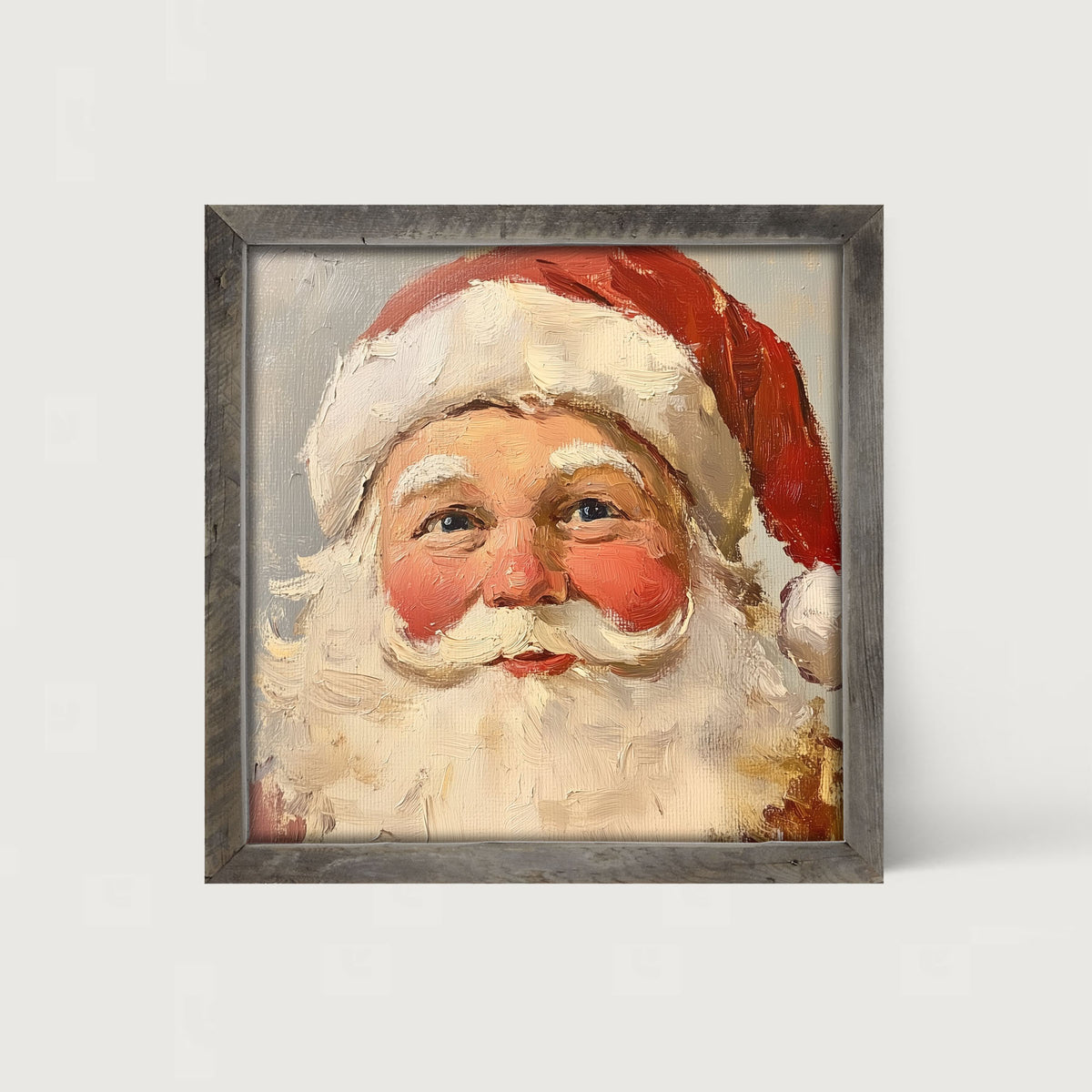 Santa Serenely Smiling - Framed Art