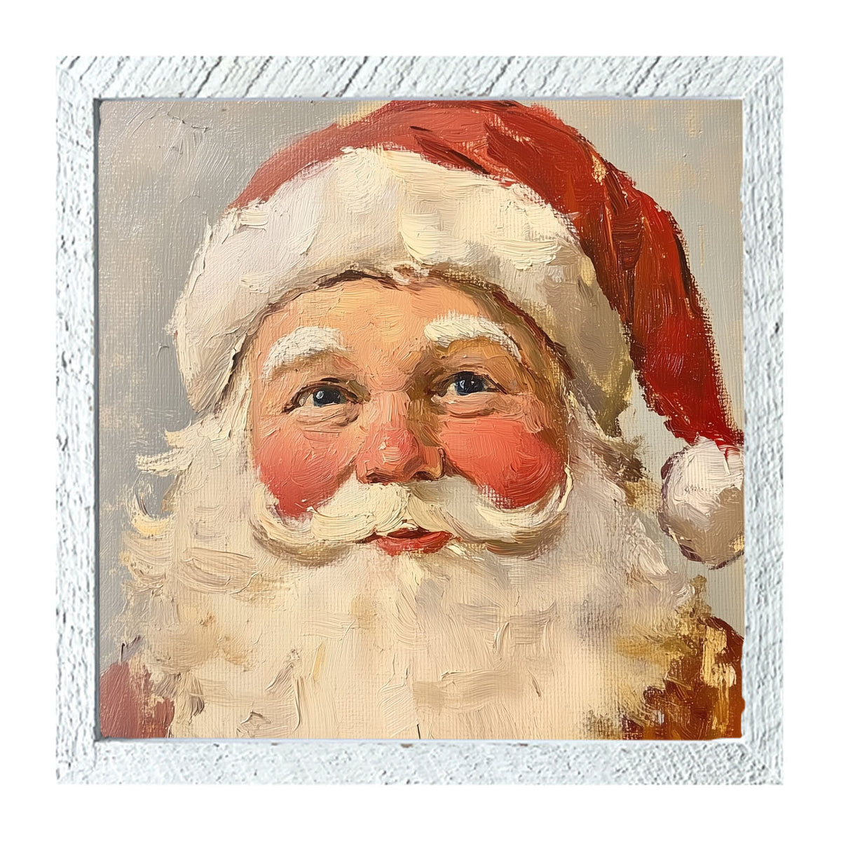 Santa Serenely Smiling - Framed Art