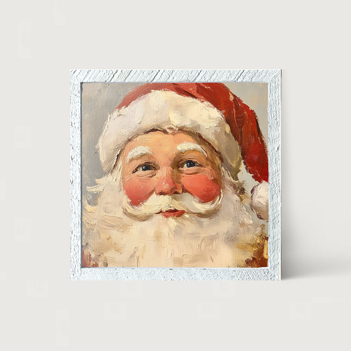 Santa Serenely Smiling - Framed Art