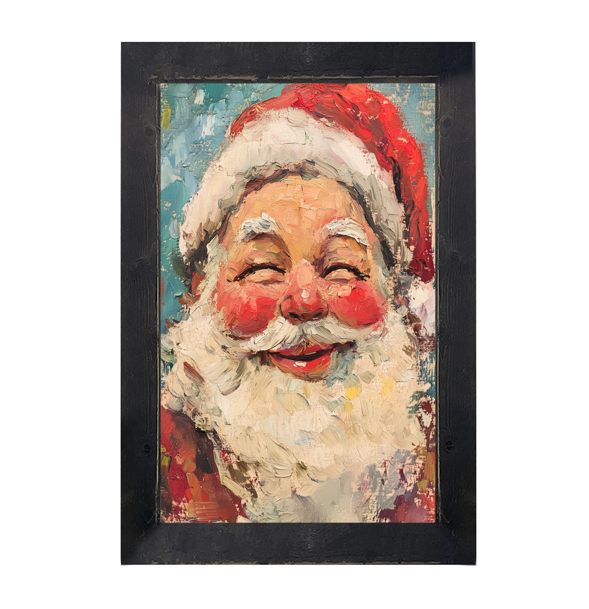 Joyful Santa with Rosy Cheeks - Framed Art