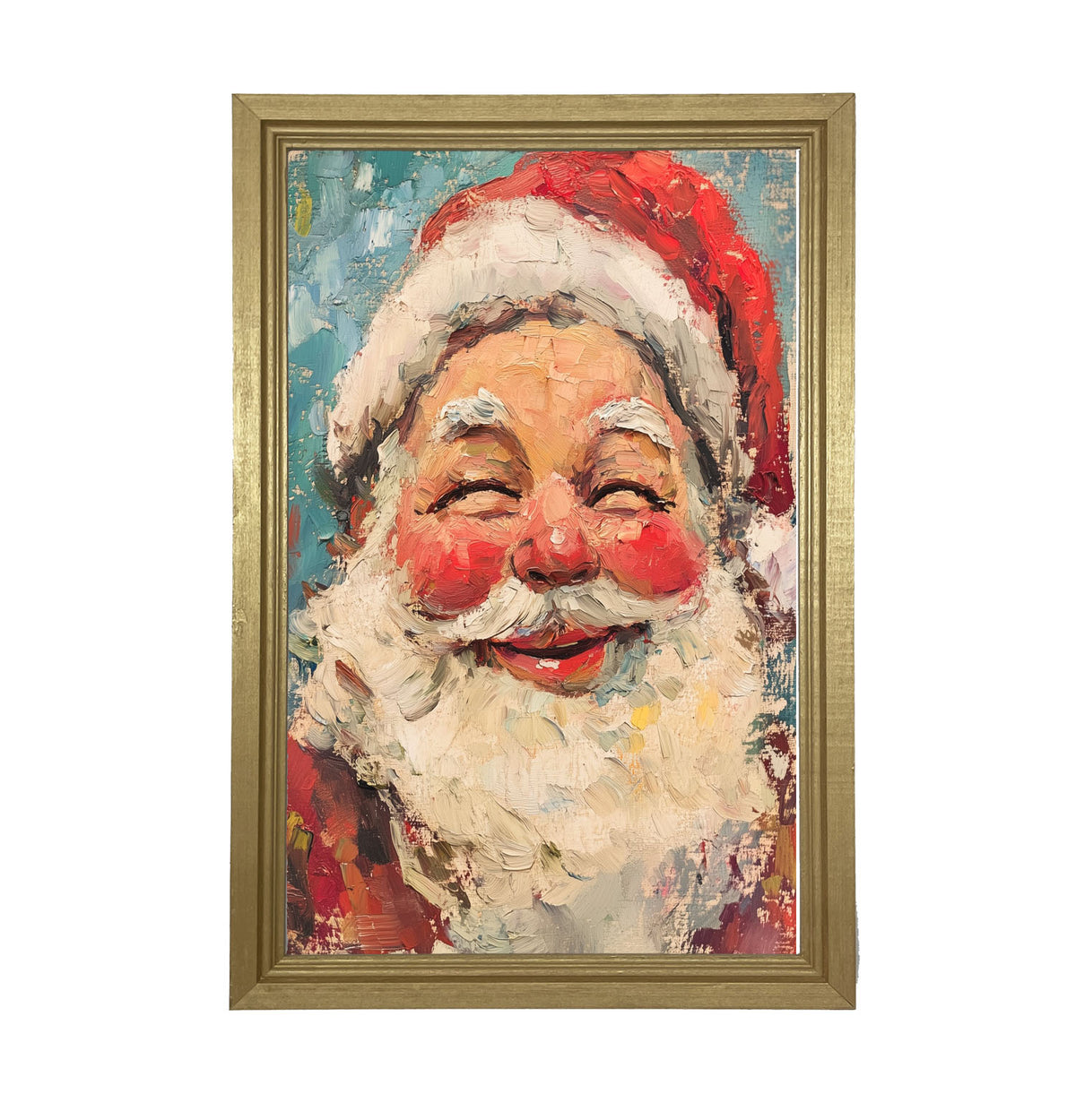 Joyful Santa with Rosy Cheeks - Framed Art