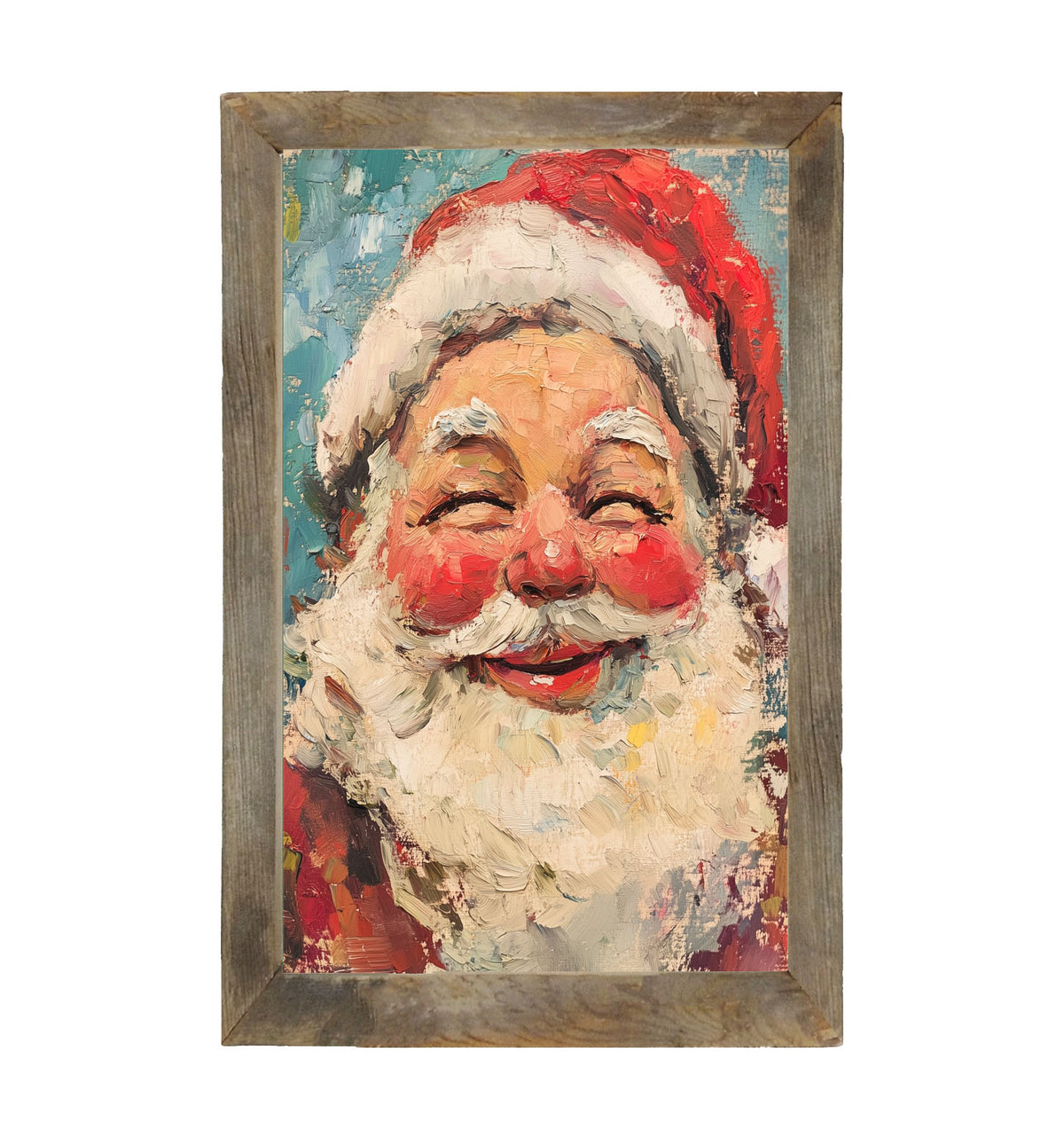 Joyful Santa with Rosy Cheeks - Framed Art