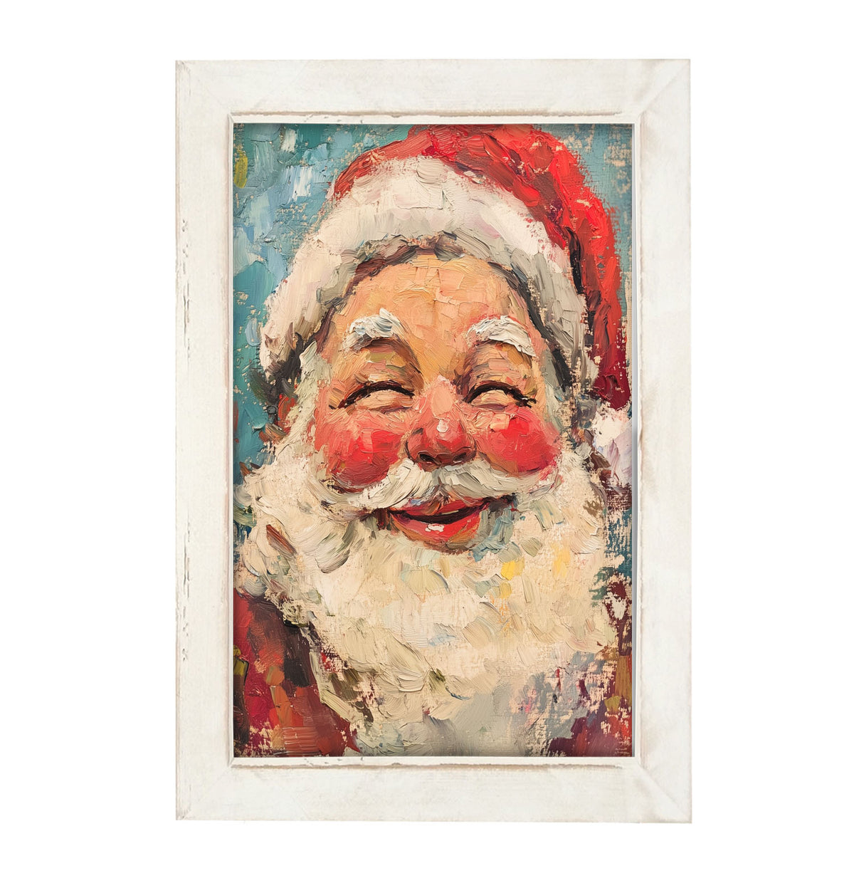 Joyful Santa with Rosy Cheeks - Framed Art