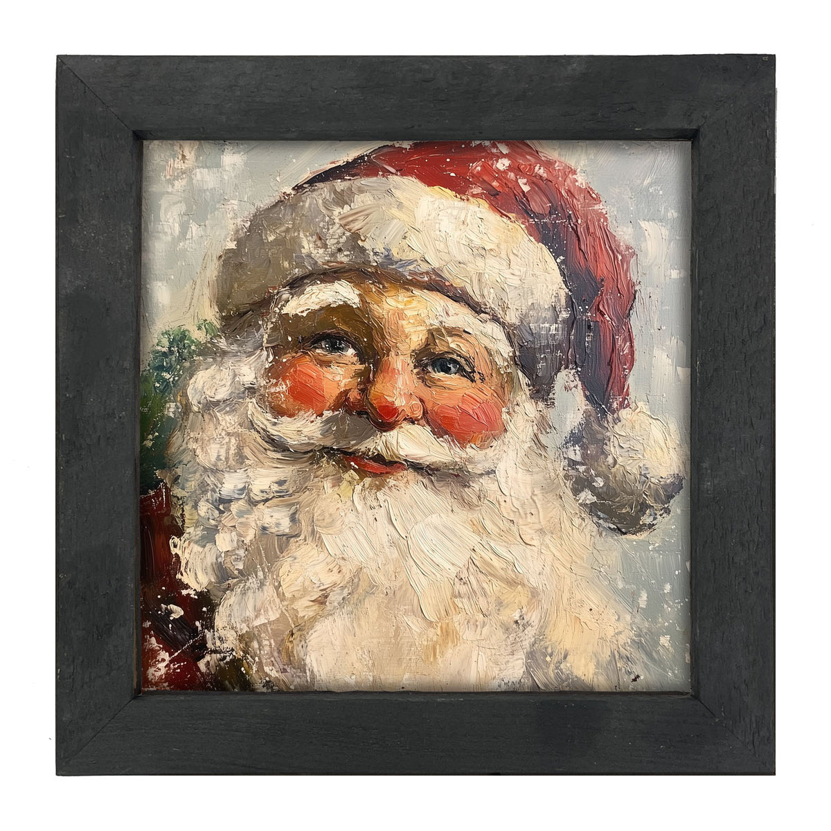 Santa Portrait in the Snow - Framed Art