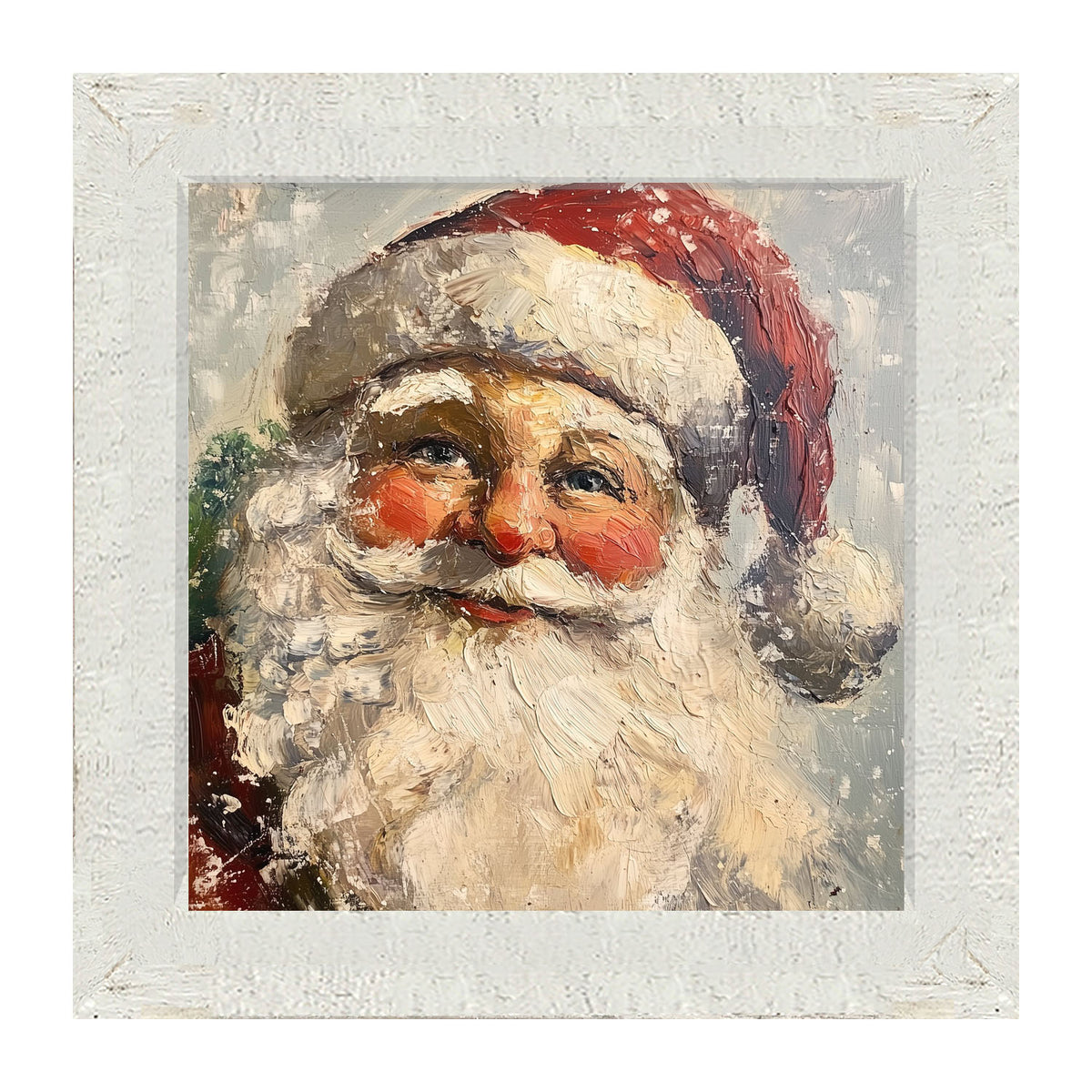 Santa Portrait in the Snow - Framed Art
