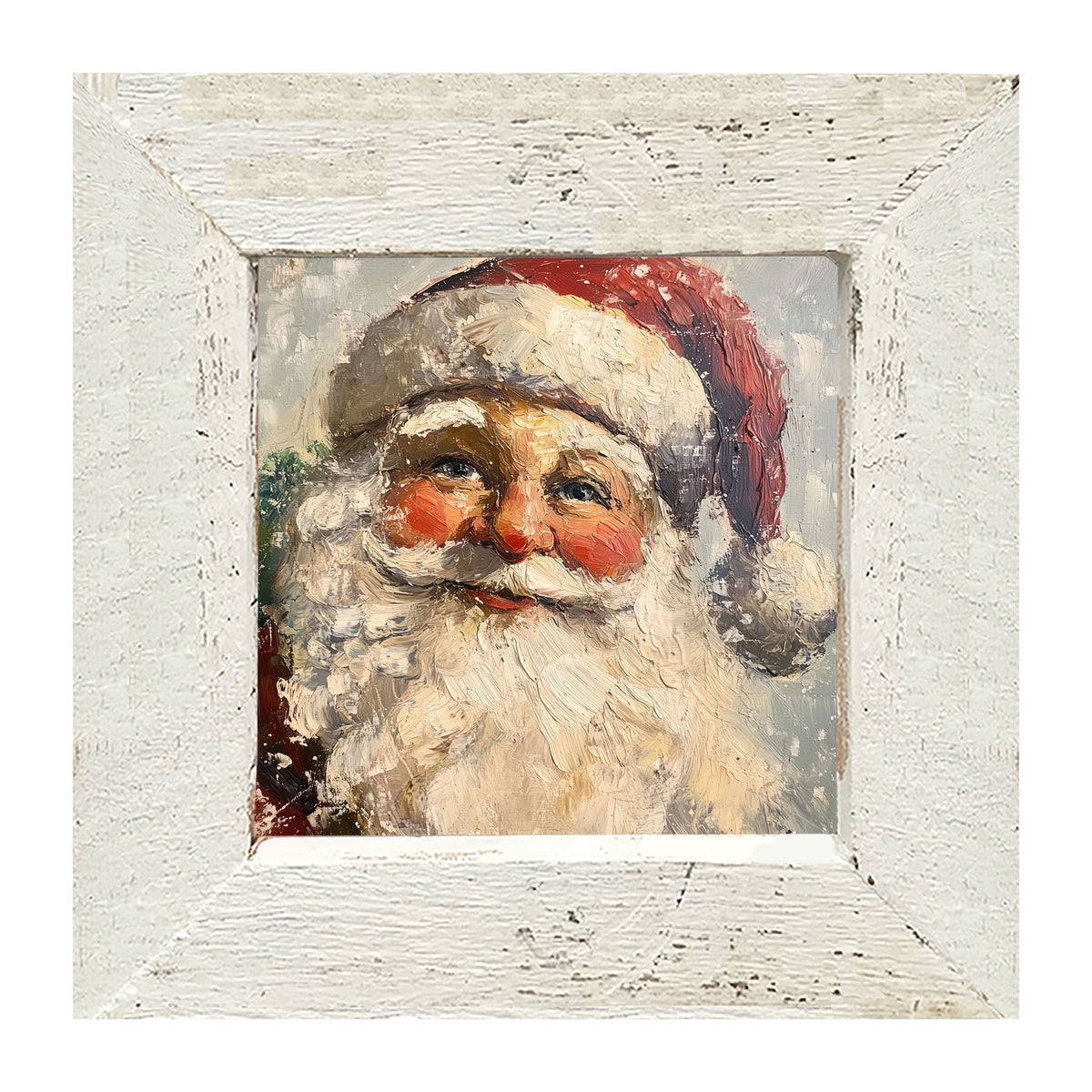 Santa Portrait in the Snow - Framed Art