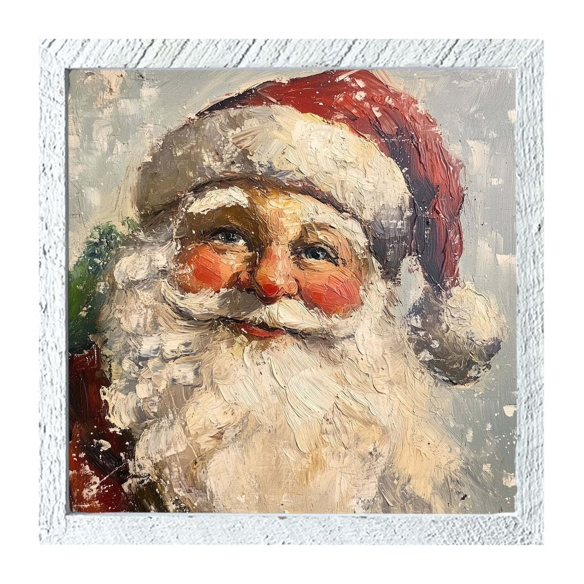 Santa Portrait in the Snow - Framed Art
