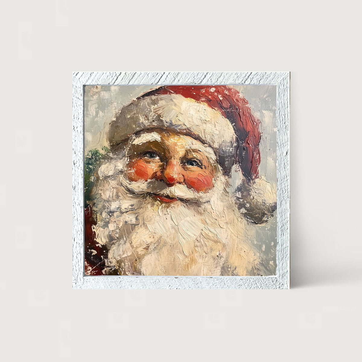Santa Portrait in the Snow - Framed Art