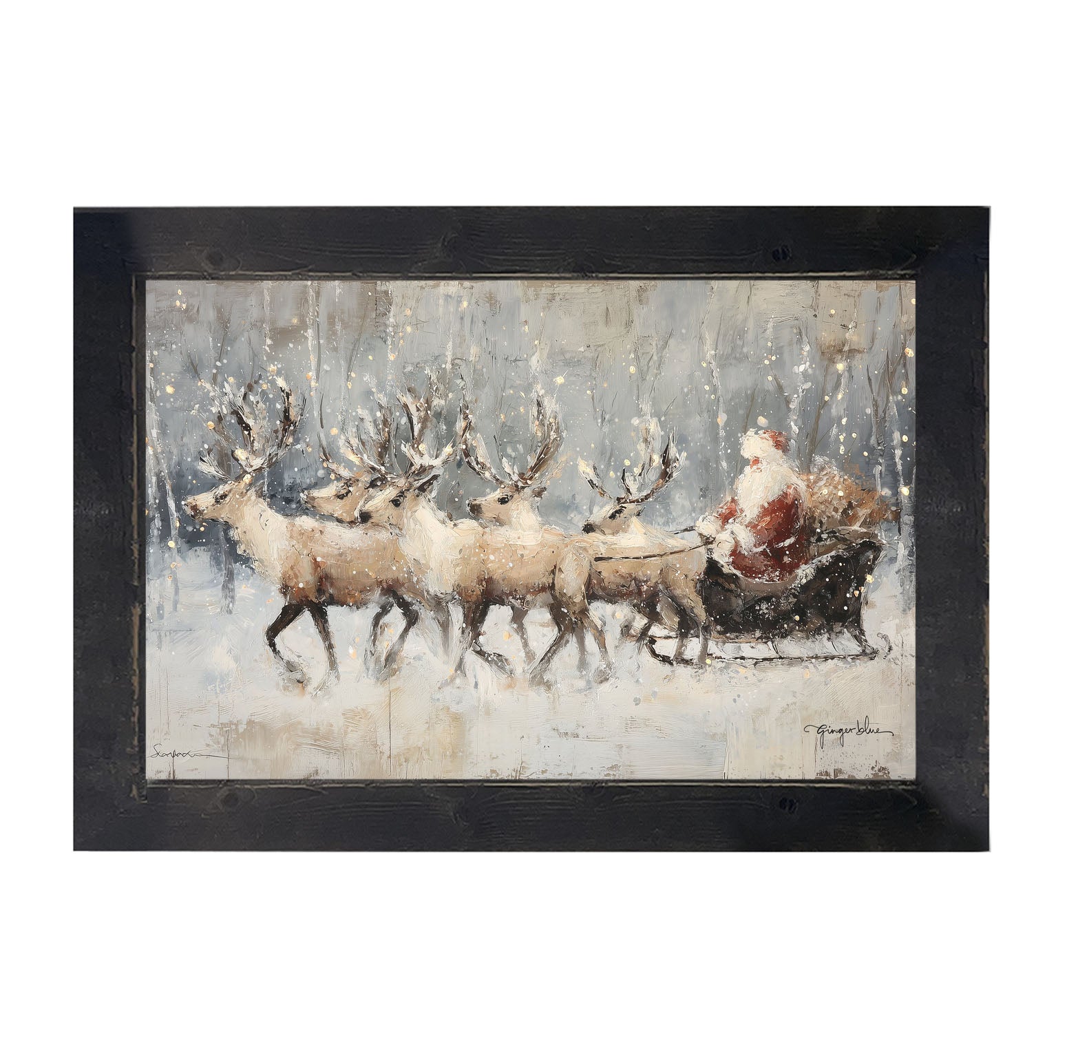 Snowy Sleigh Ride - Framed Art