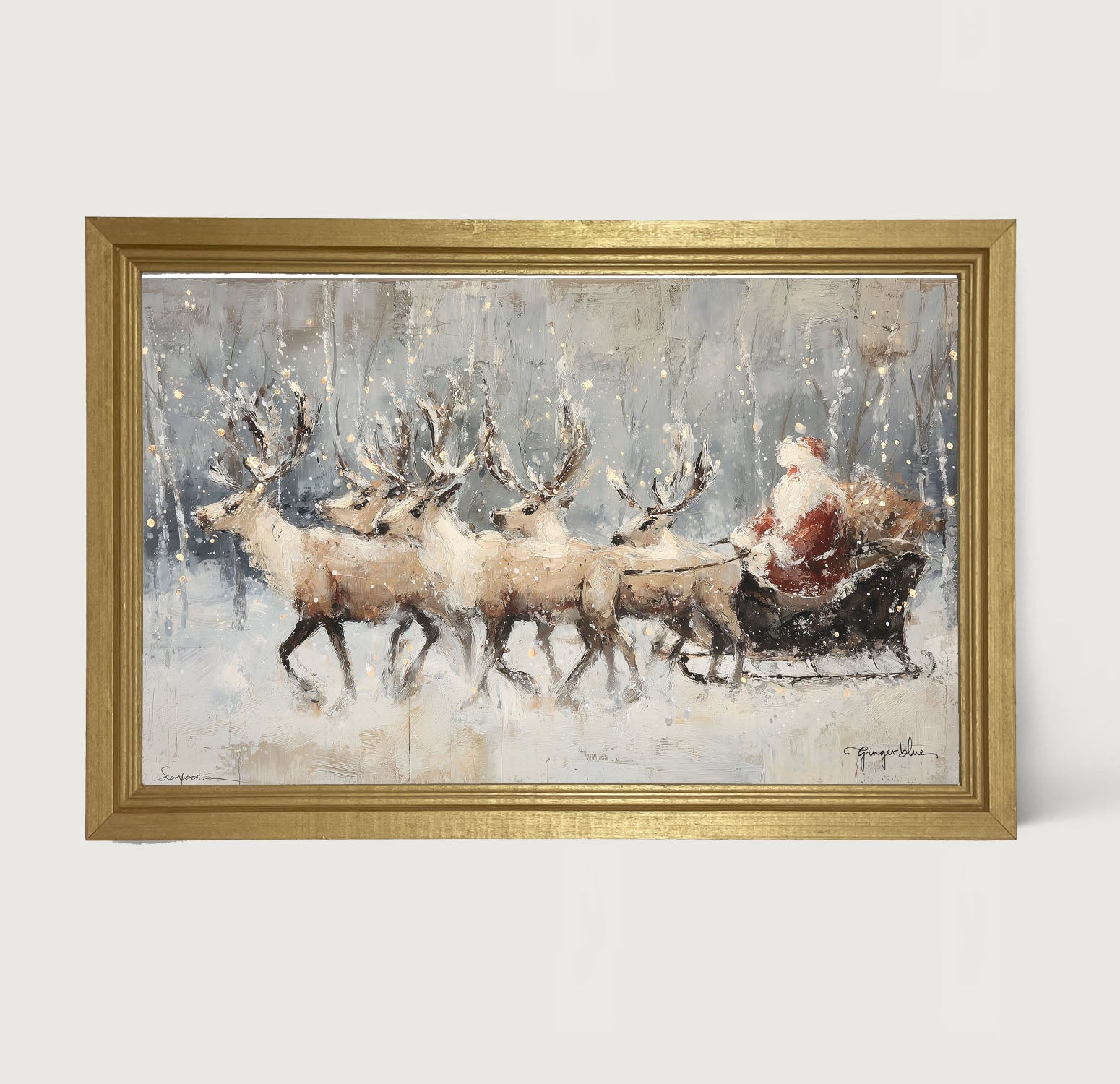 Snowy Sleigh Ride - Framed Art