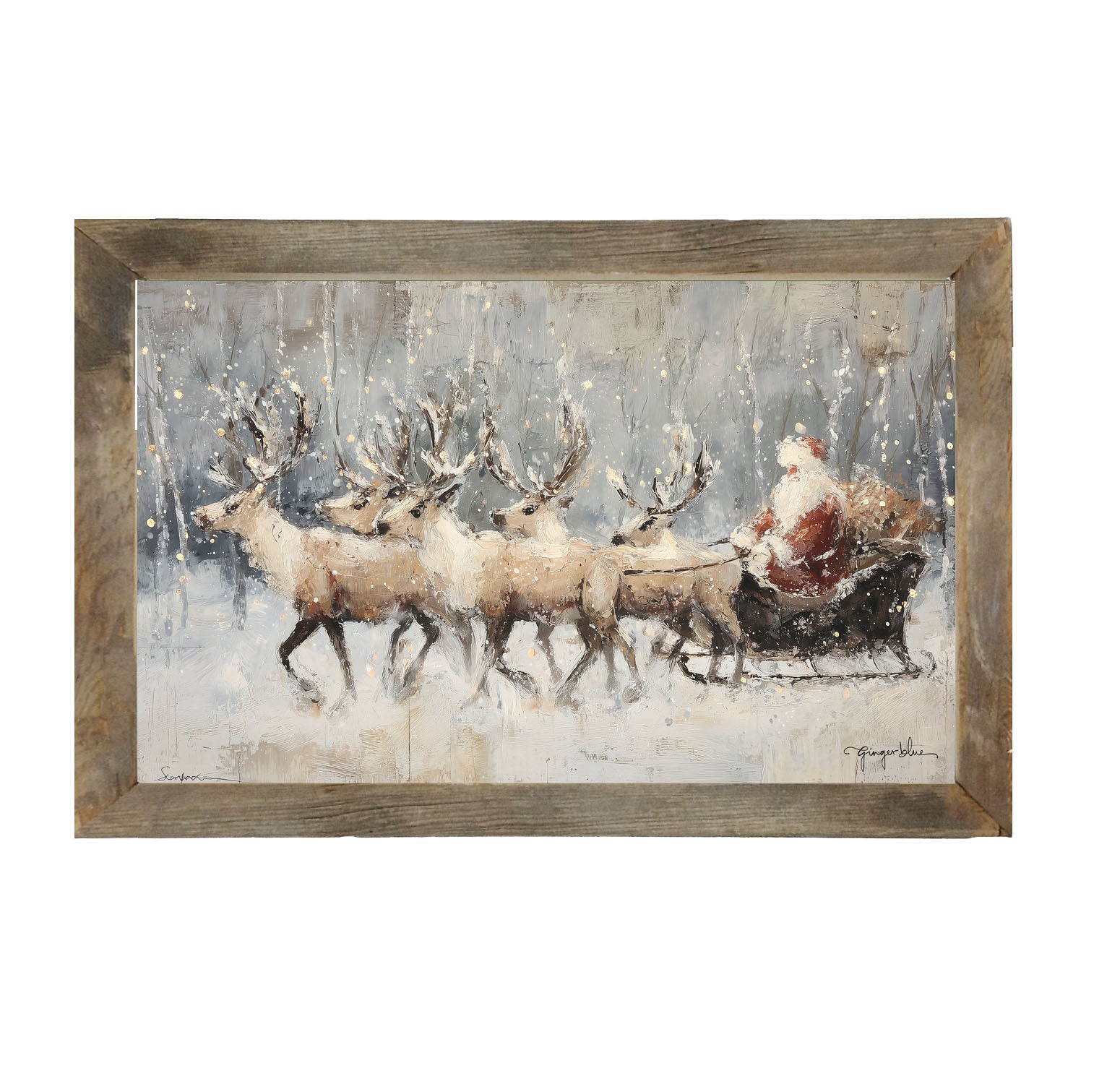 Snowy Sleigh Ride - Framed Art