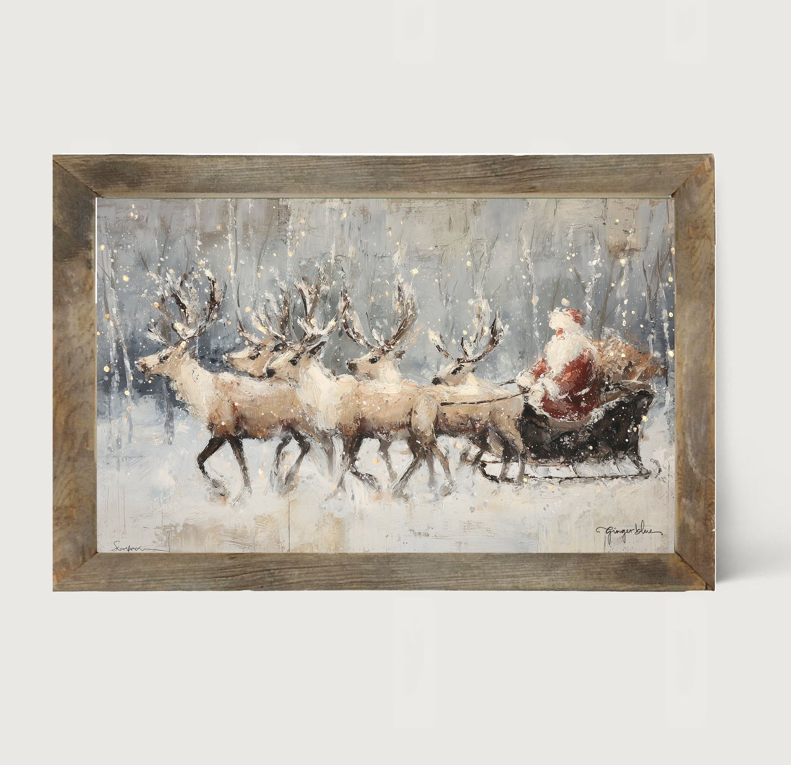 Snowy Sleigh Ride - Framed Art