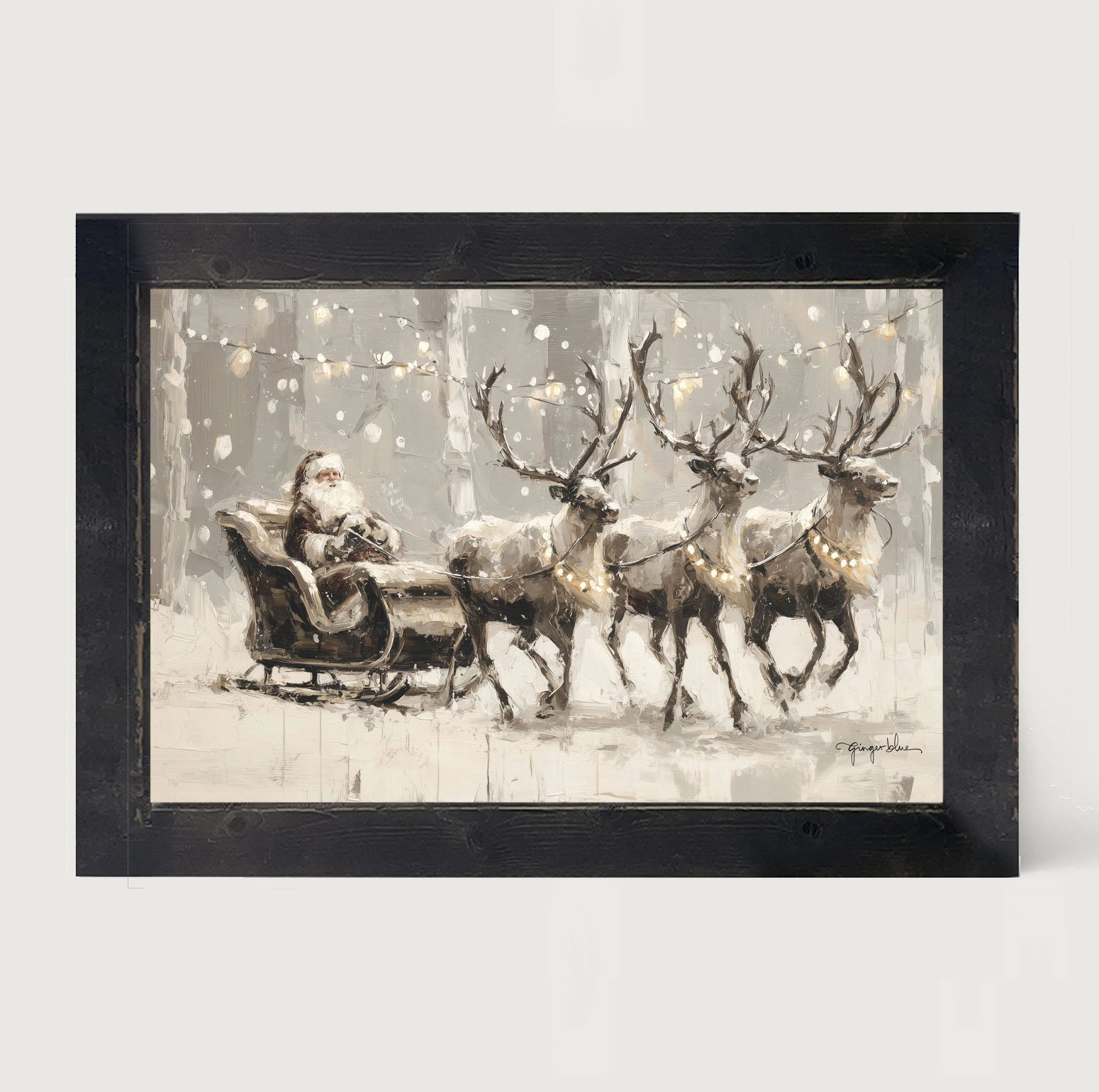 Sleigh Ride in the Snow - Framed Art