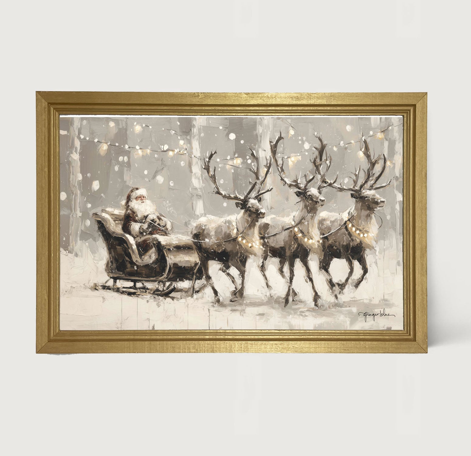Sleigh Ride in the Snow - Framed Art