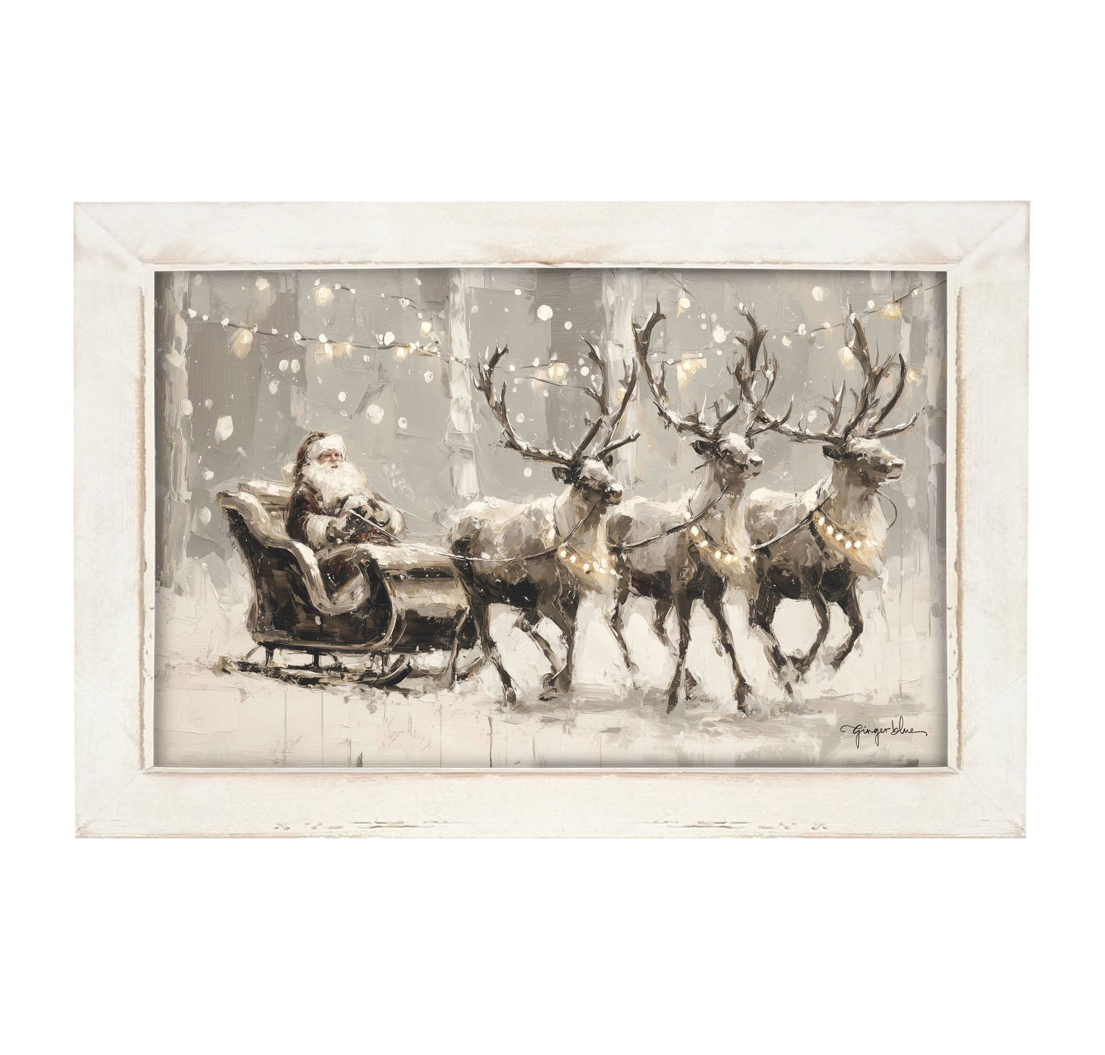 Sleigh Ride in the Snow - Framed Art