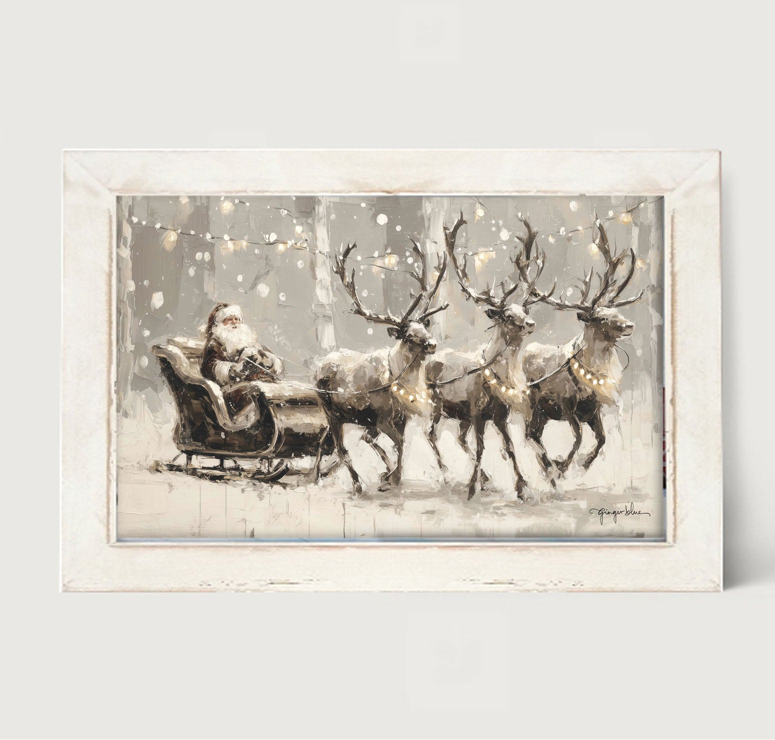 Sleigh Ride in the Snow - Framed Art