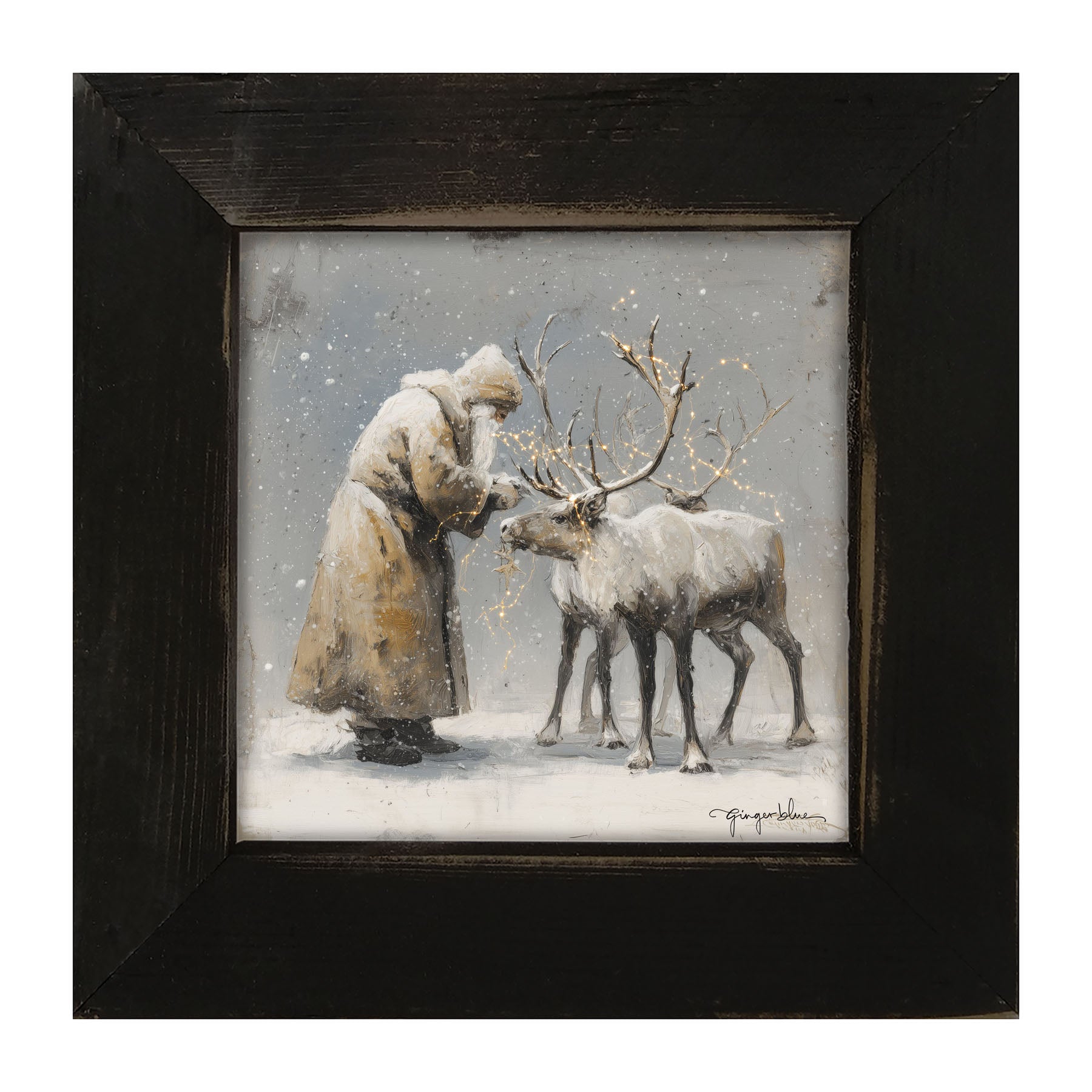 Decorating Reindeer Antlers - Framed Art