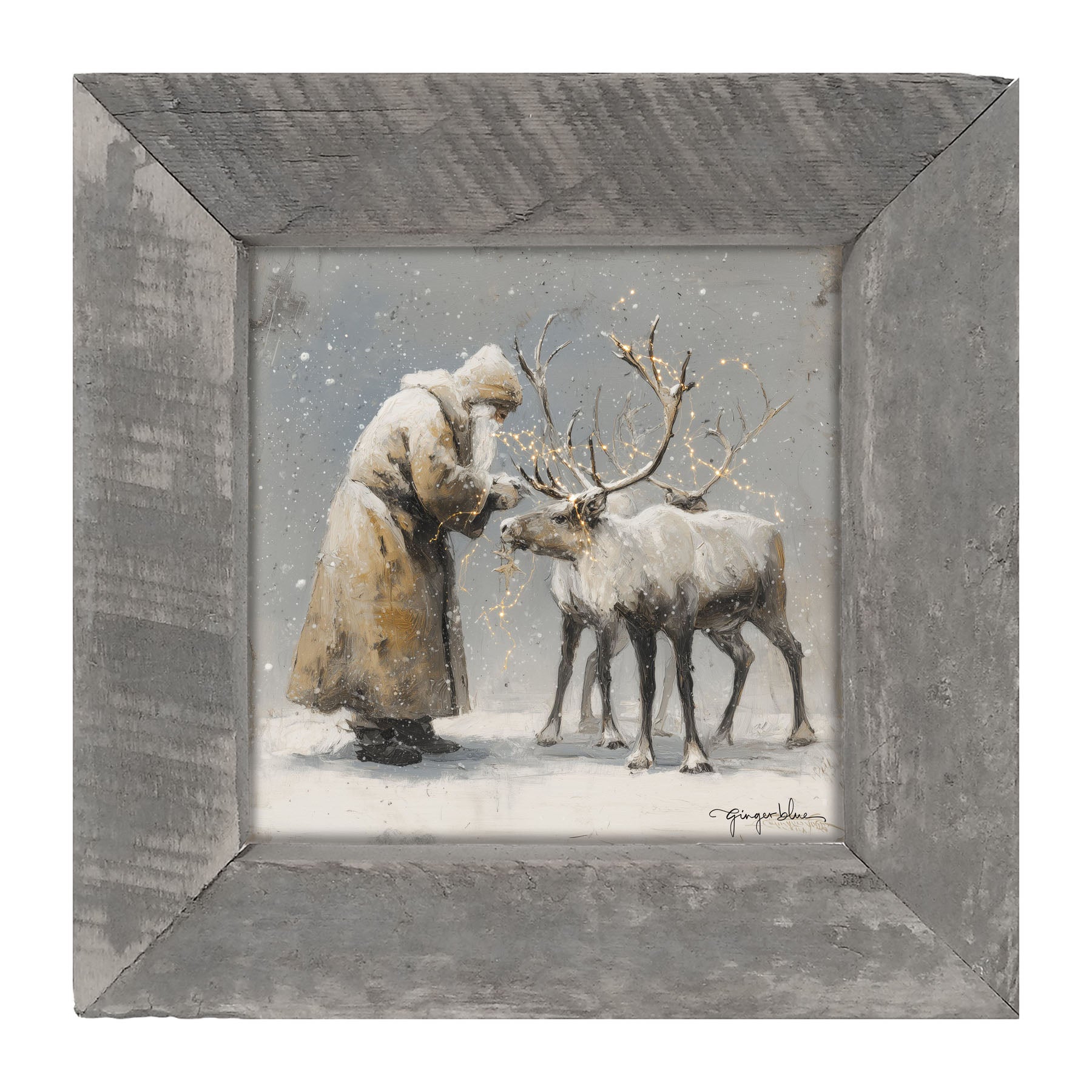 Decorating Reindeer Antlers - Framed Art