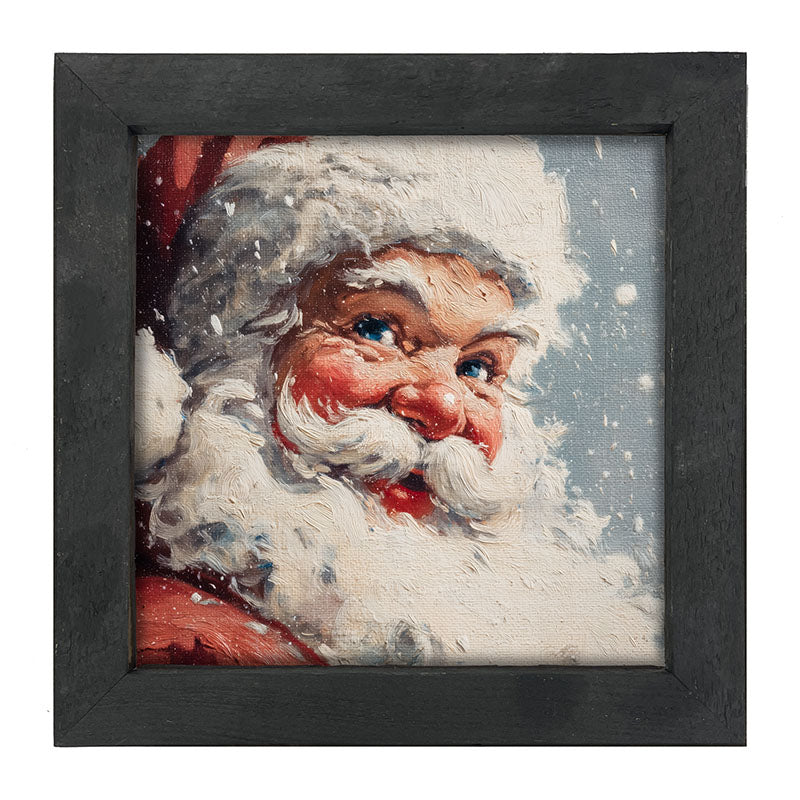 Snowy Santa being Jolly - Framed Art