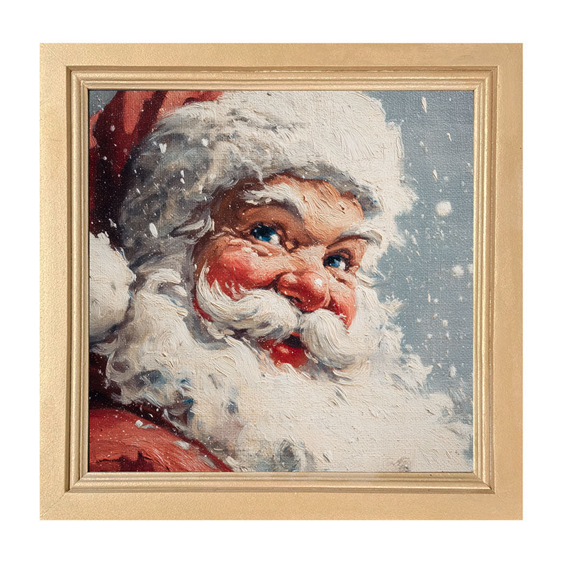 Snowy Santa being Jolly - Framed Art