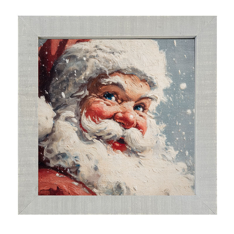 Snowy Santa being Jolly - Framed Art