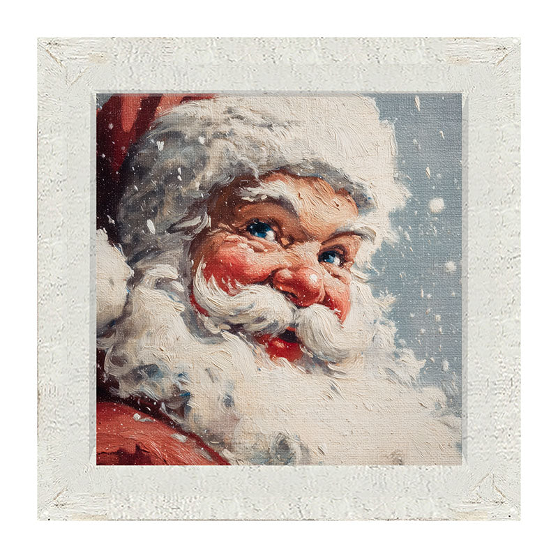 Snowy Santa being Jolly - Framed Art
