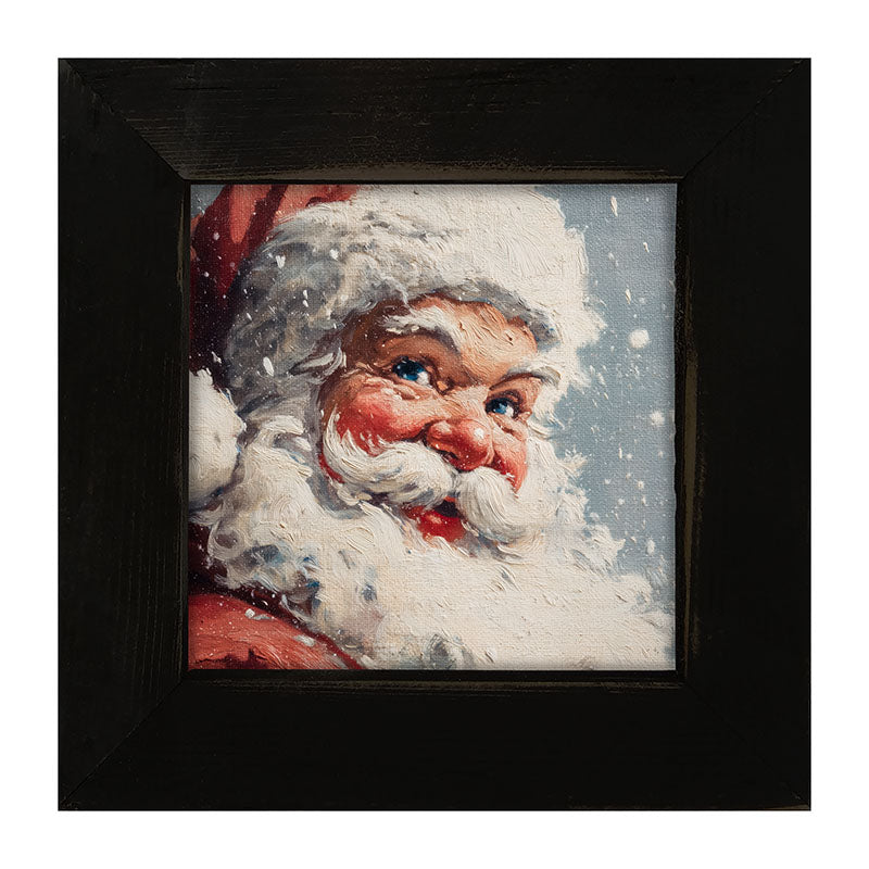 Snowy Santa being Jolly - Framed Art