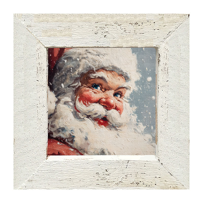 Snowy Santa being Jolly - Framed Art