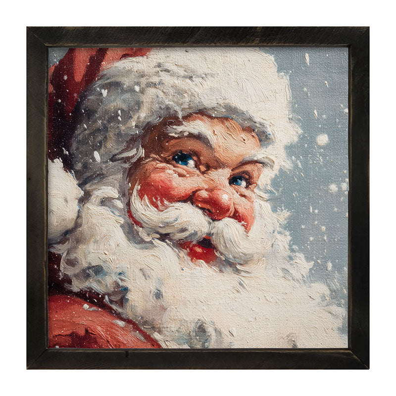 Snowy Santa being Jolly - Framed Art