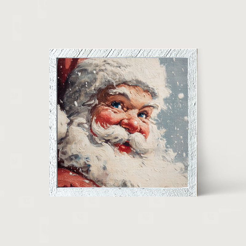 Snowy Santa being Jolly - Framed Art