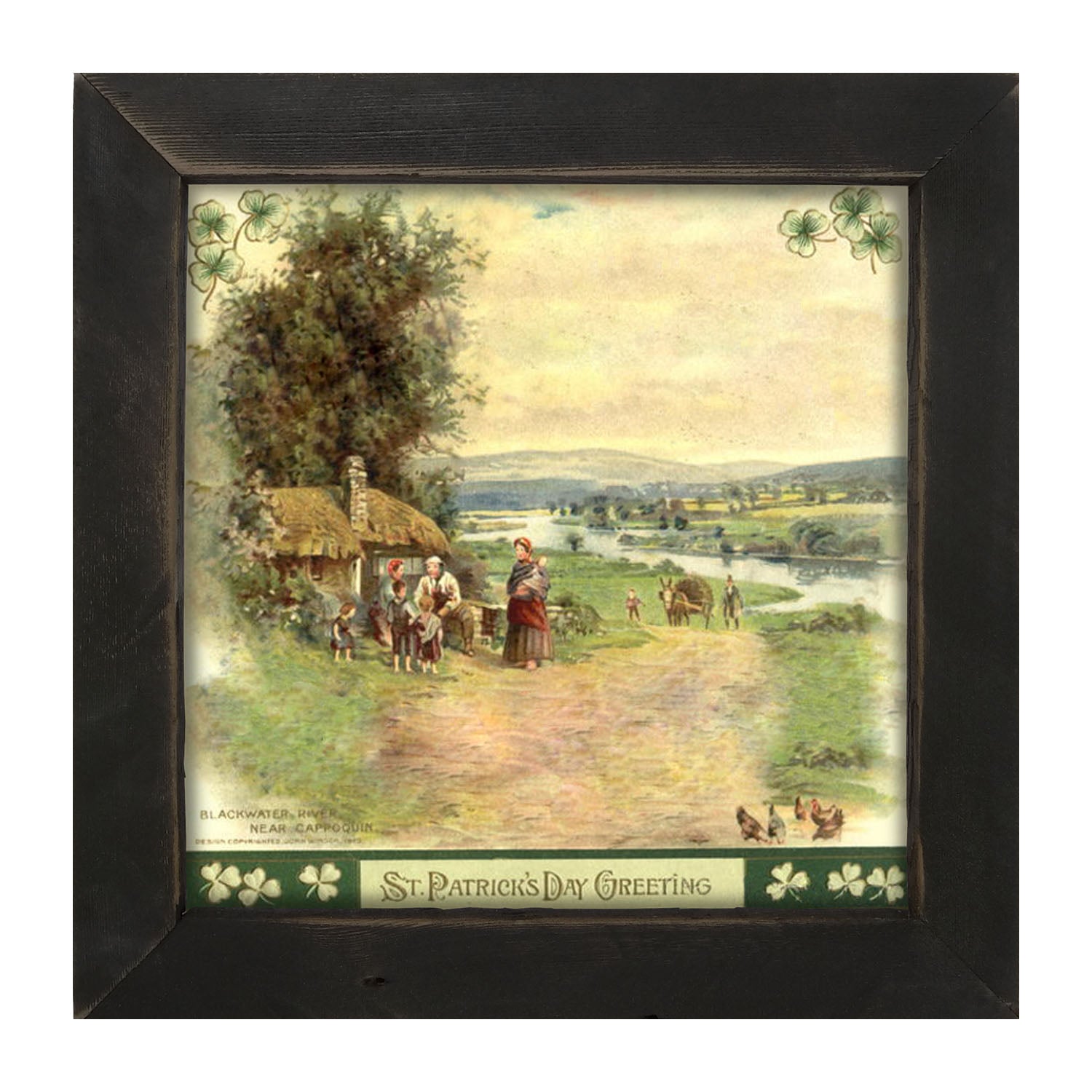 St. Patrick's Day Green Greeting - Framed art