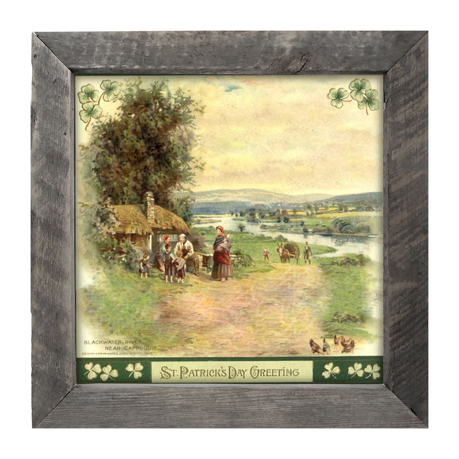 St. Patrick's Day Green Greeting - Framed art