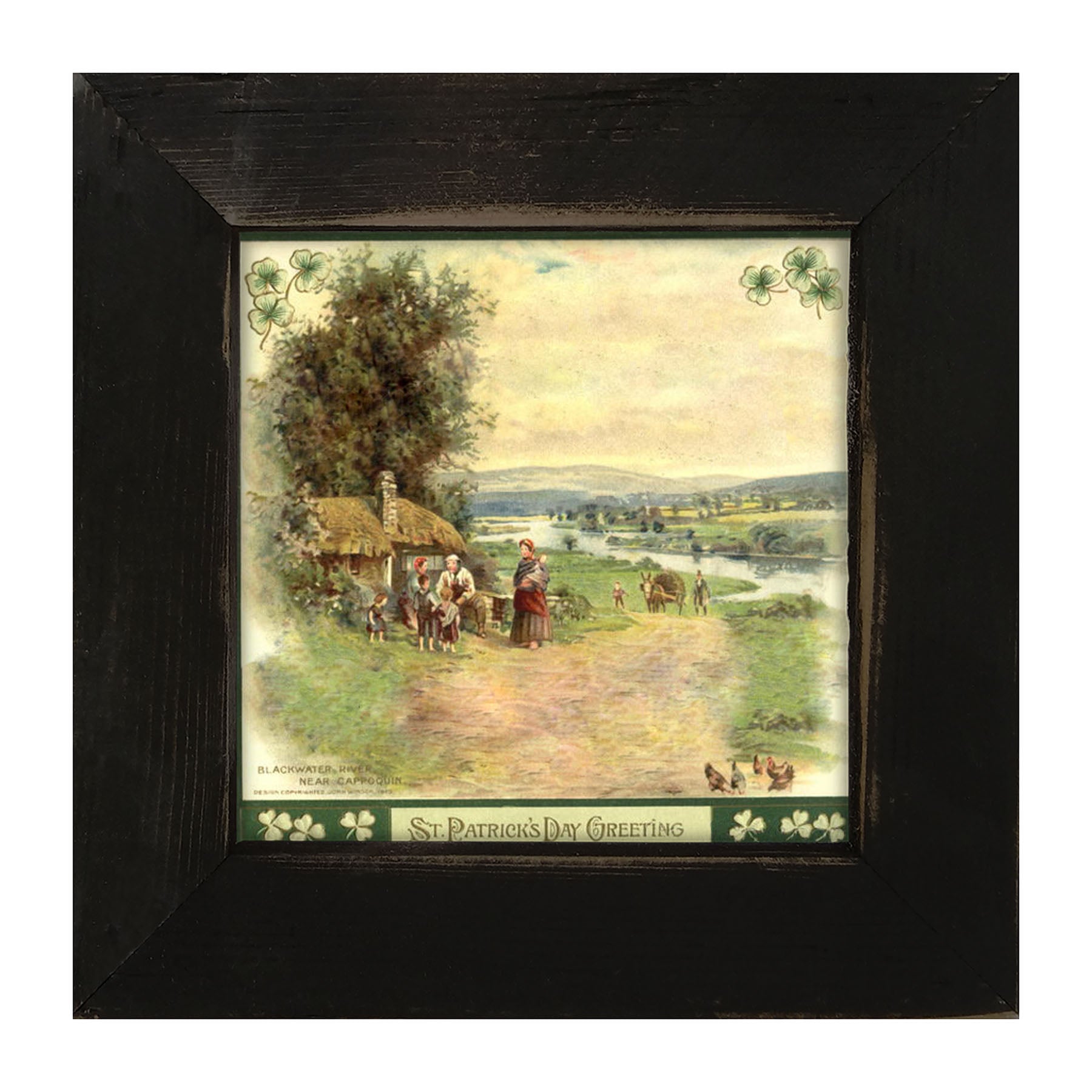 St. Patrick's Day Green Greeting - Framed art