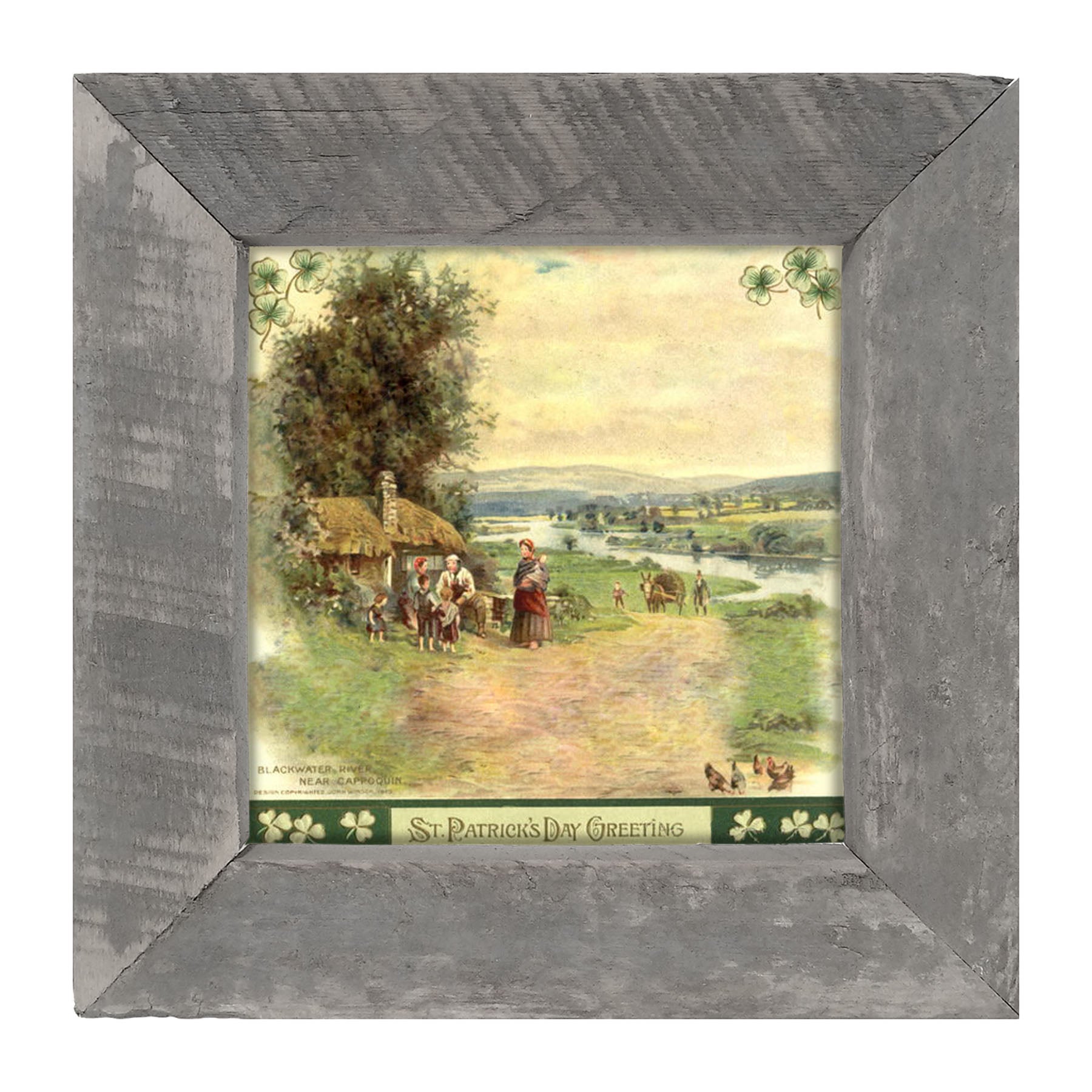 St. Patrick's Day Green Greeting - Framed art