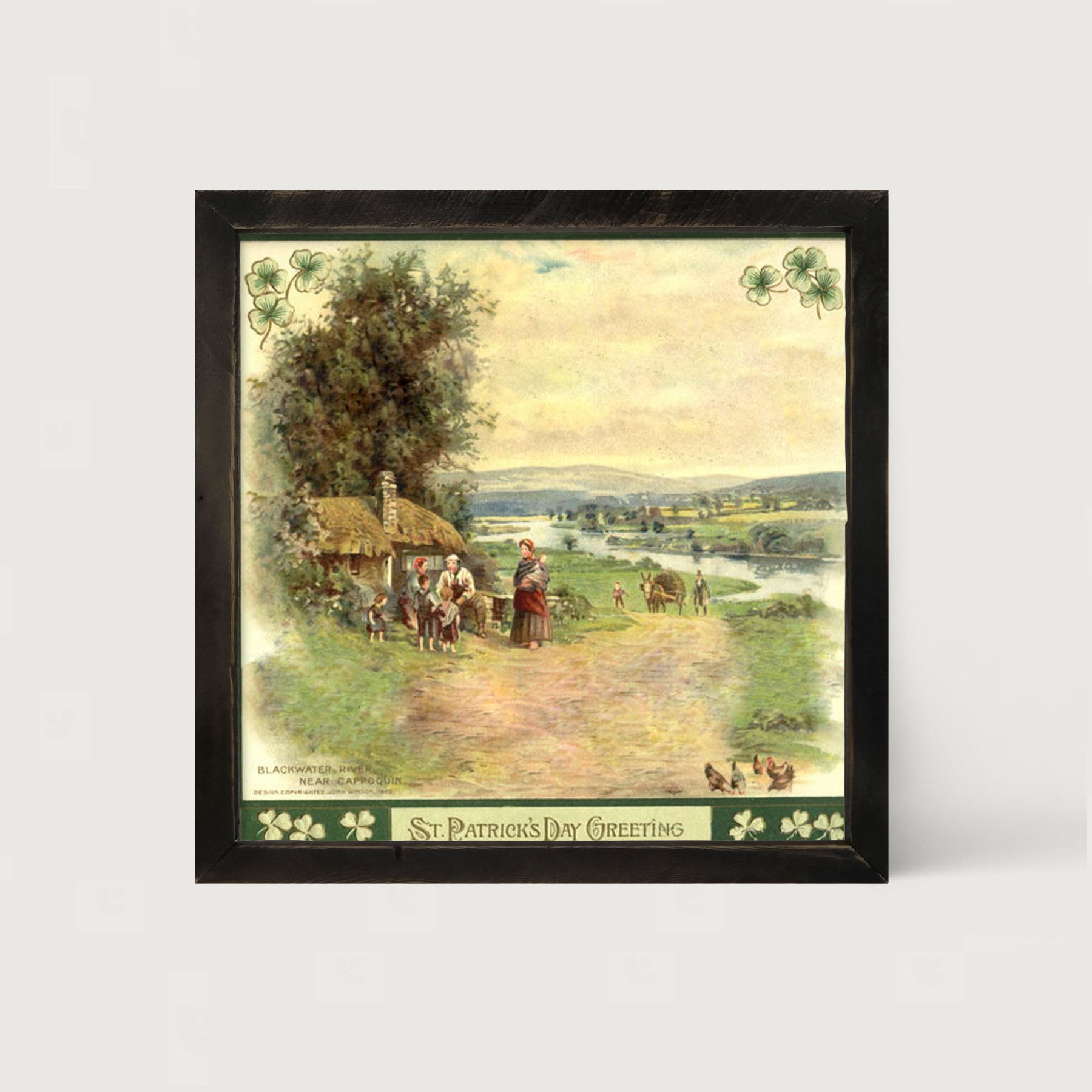 St. Patrick's Day Green Greeting - Framed art