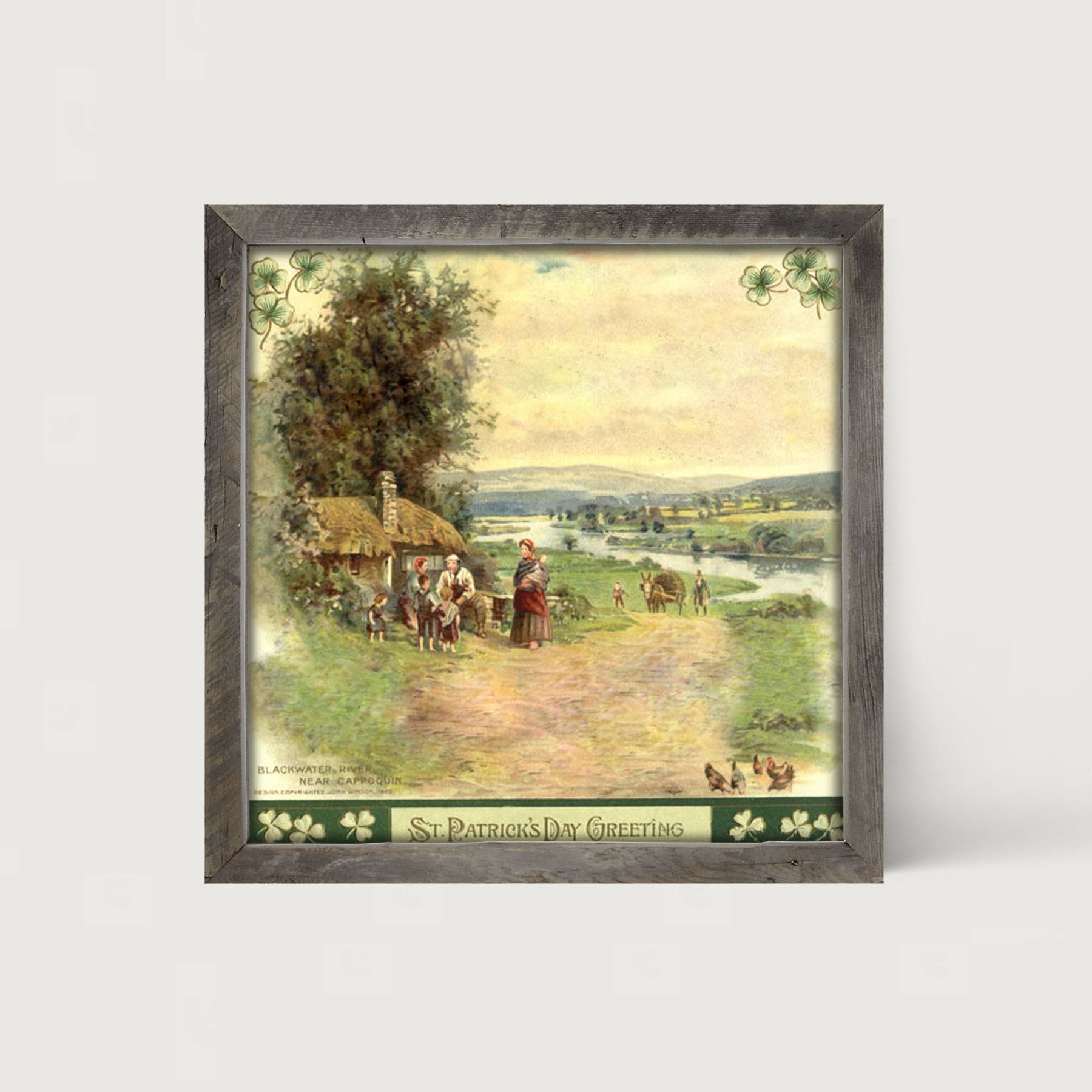 St. Patrick's Day Green Greeting - Framed art