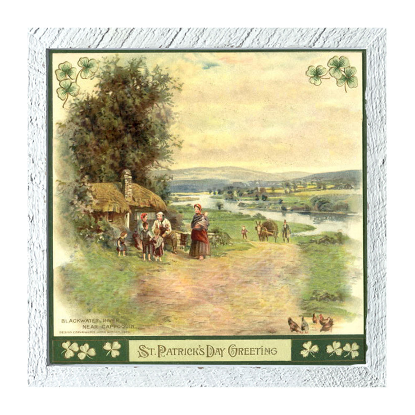 St. Patrick's Day Green Greeting - Framed art