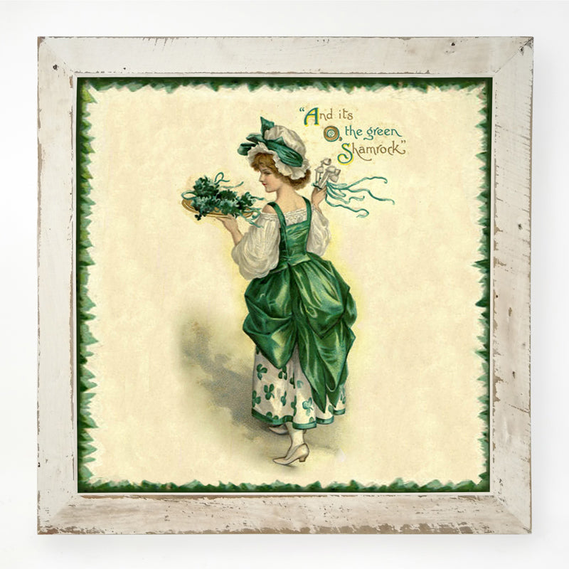 St. Patrick's Day Lady with Tray