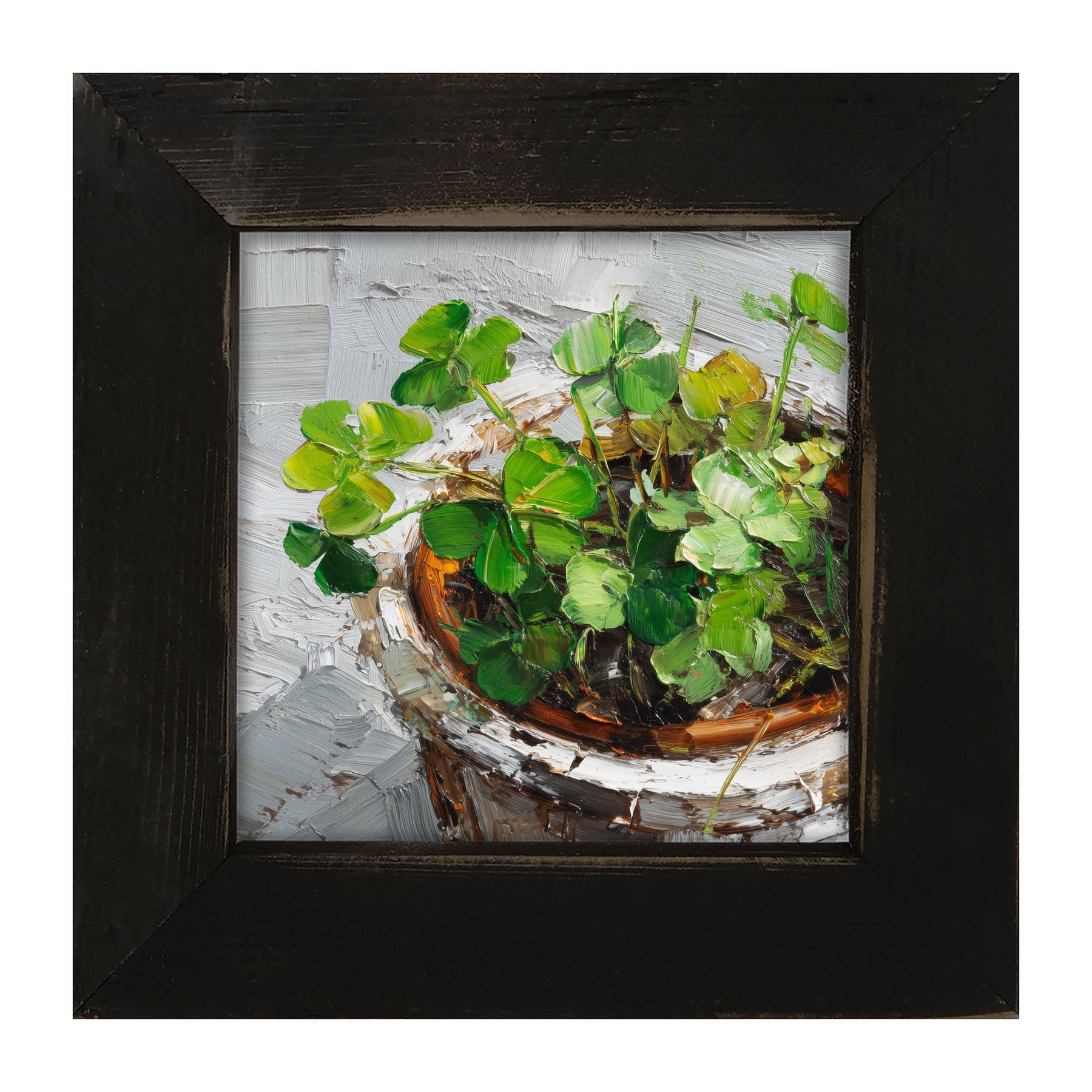 St. Patrick's - Potted Clovers - Framed Art