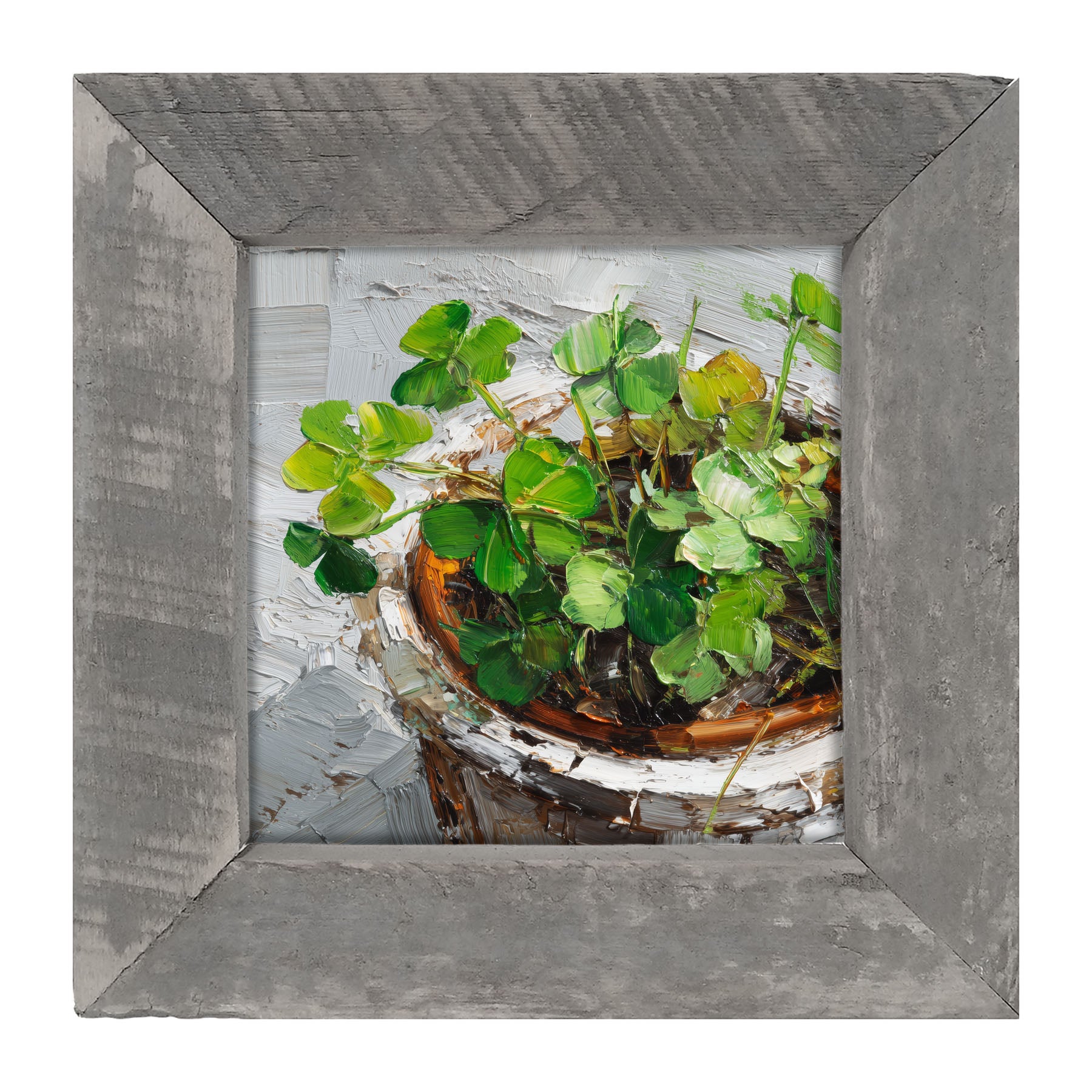 St. Patrick's - Potted Clovers - Framed Art