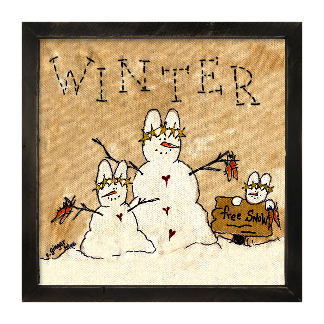 Winter Bunny - Framed art