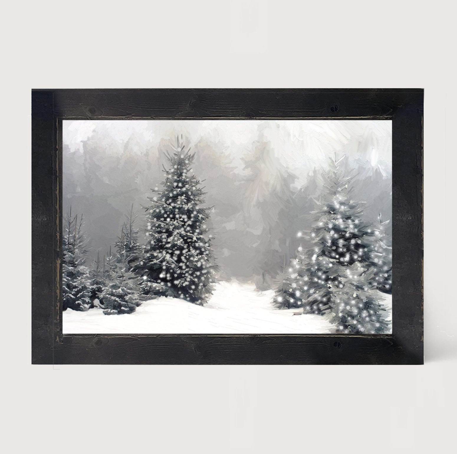 Black and White Trees - Framed art