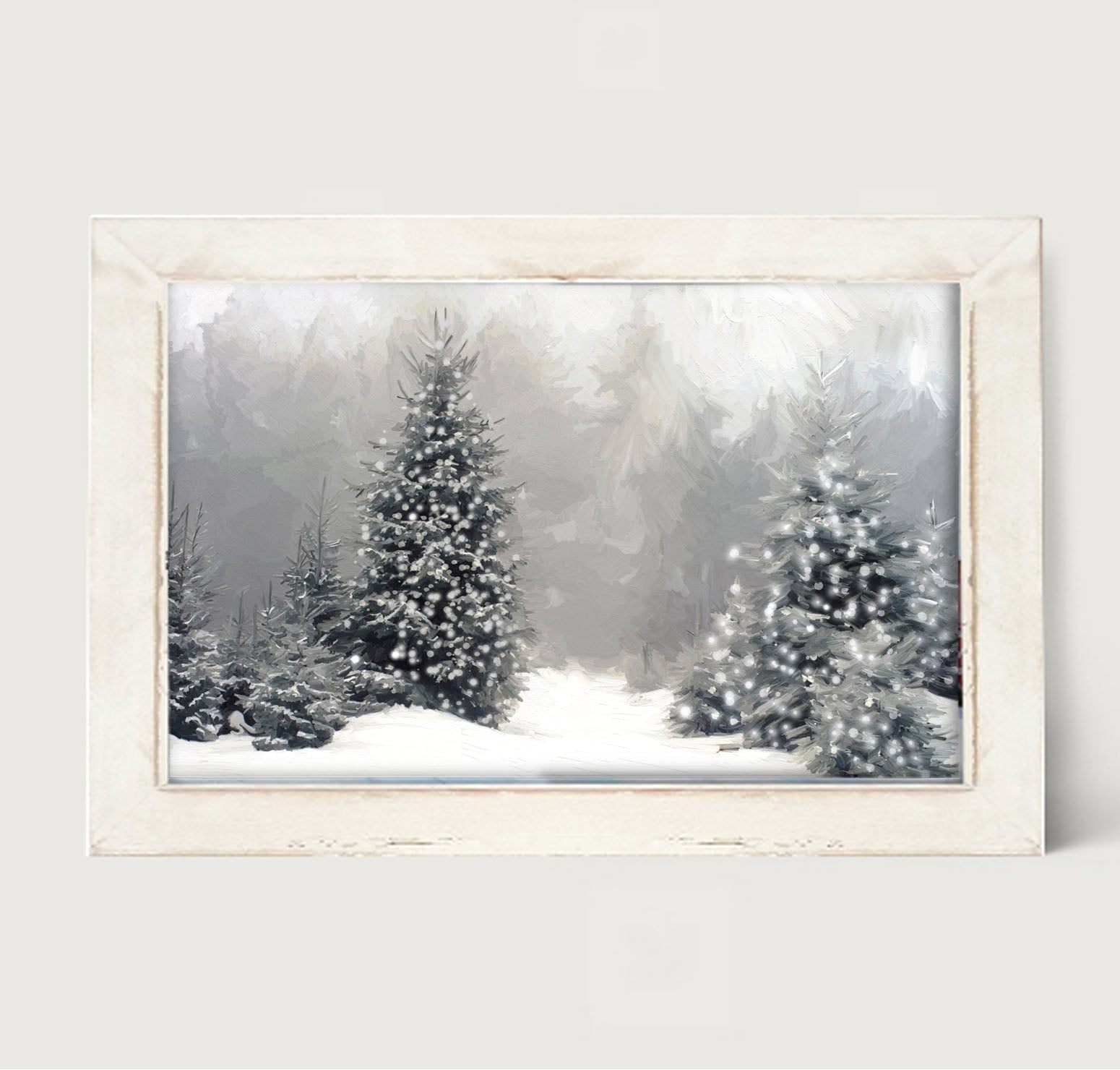 Black and White Trees - Framed art