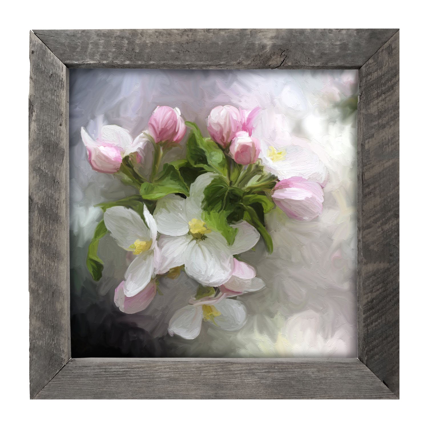 White and Pink Blooms- Framed art