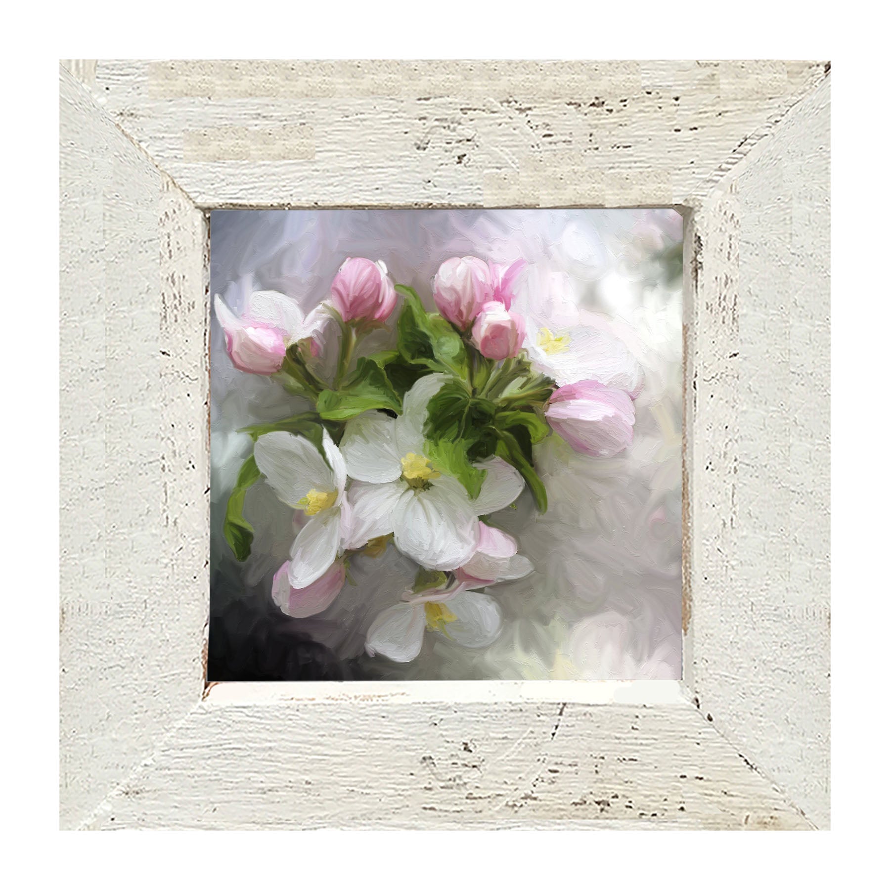 White and Pink Blooms- Framed art